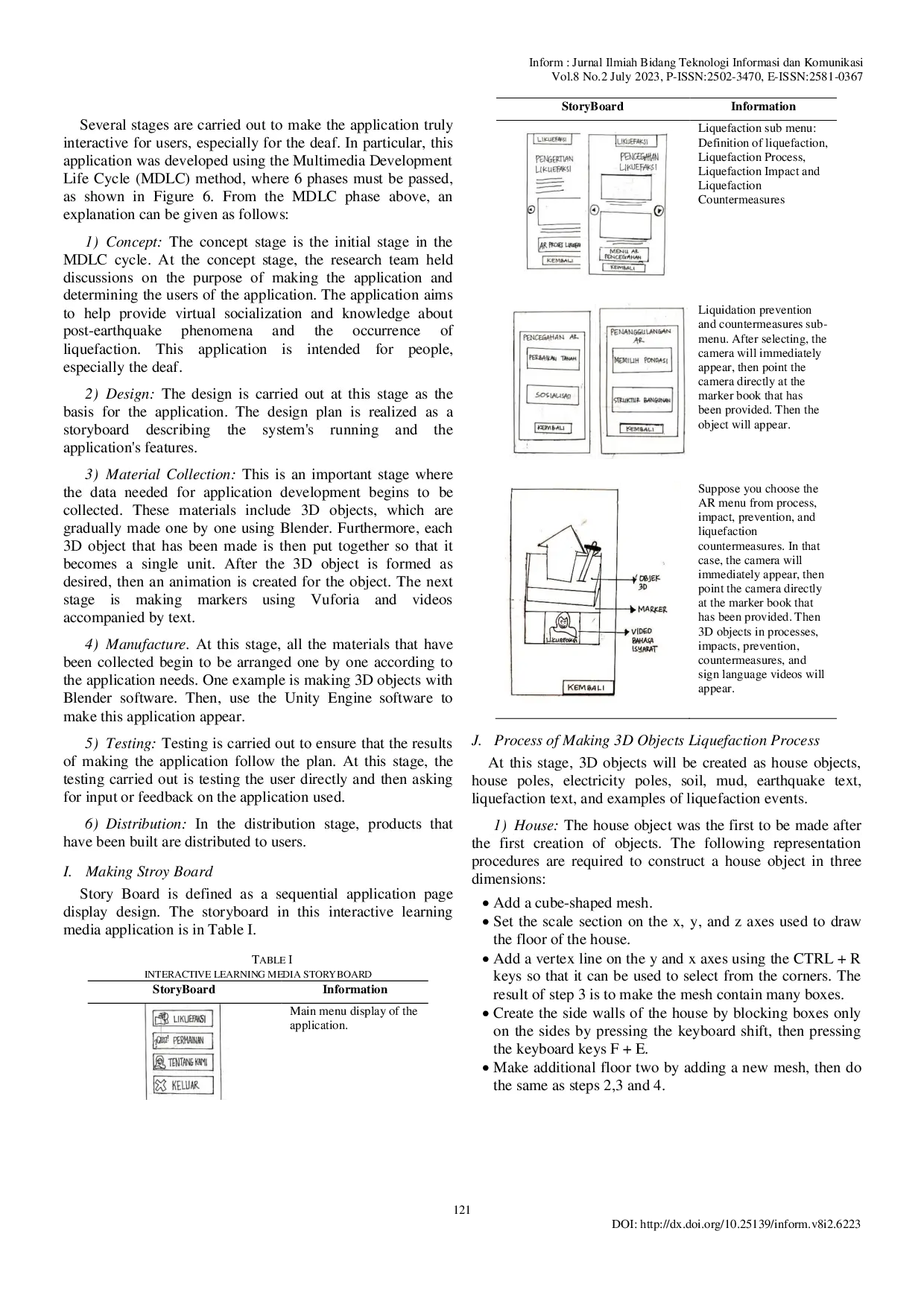 JURIS Application of Mobile Based Augmented Reality Technology Concepts in Interactive Learning Systems for Liquefaction Phenomena for the Deaf