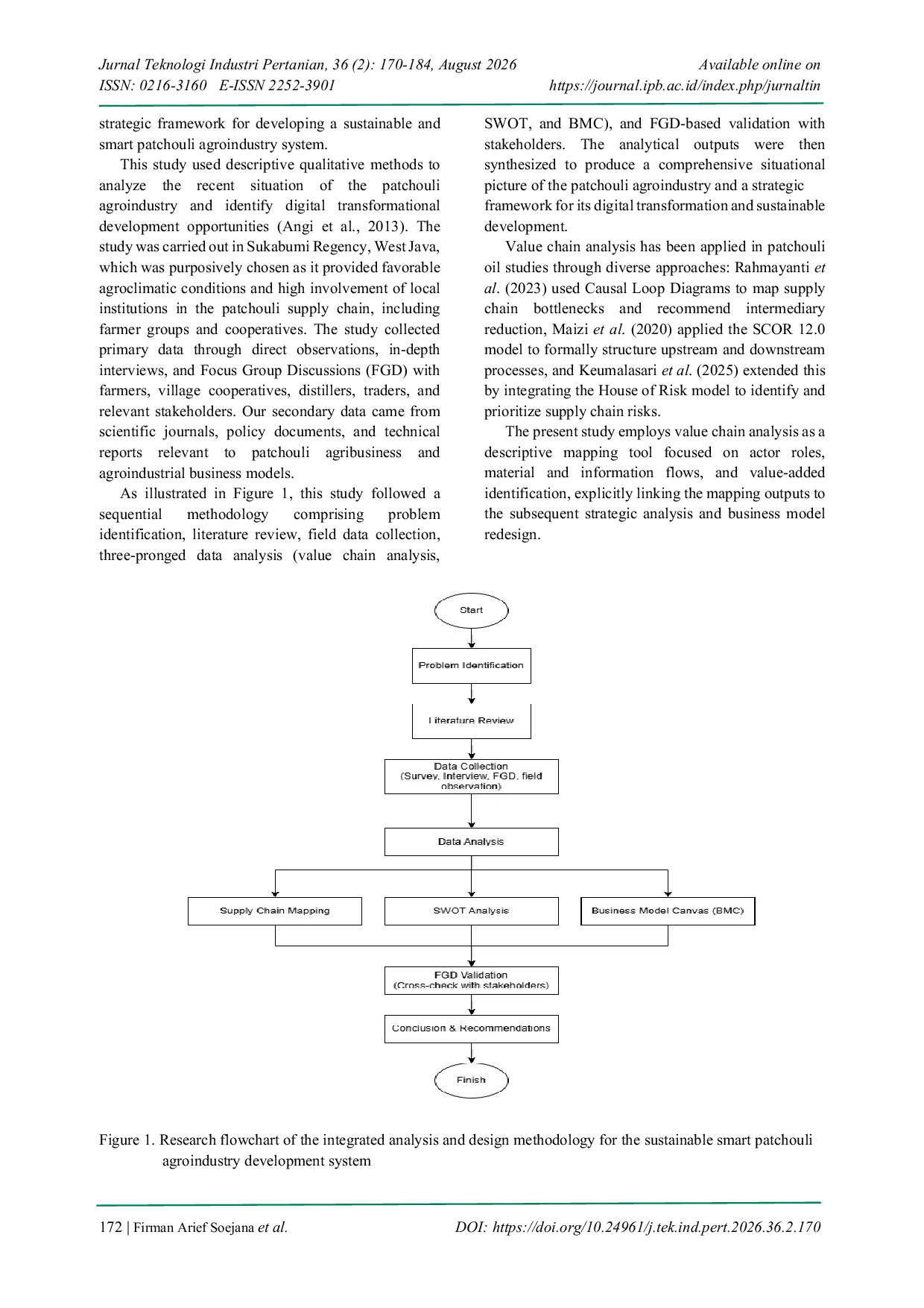 JURIS ANALYSIS AND DESIGN OF A SUSTAINABLE SMART PATCHOULI AGROINDUSTRY DEVELOPMENT SYSTEM
