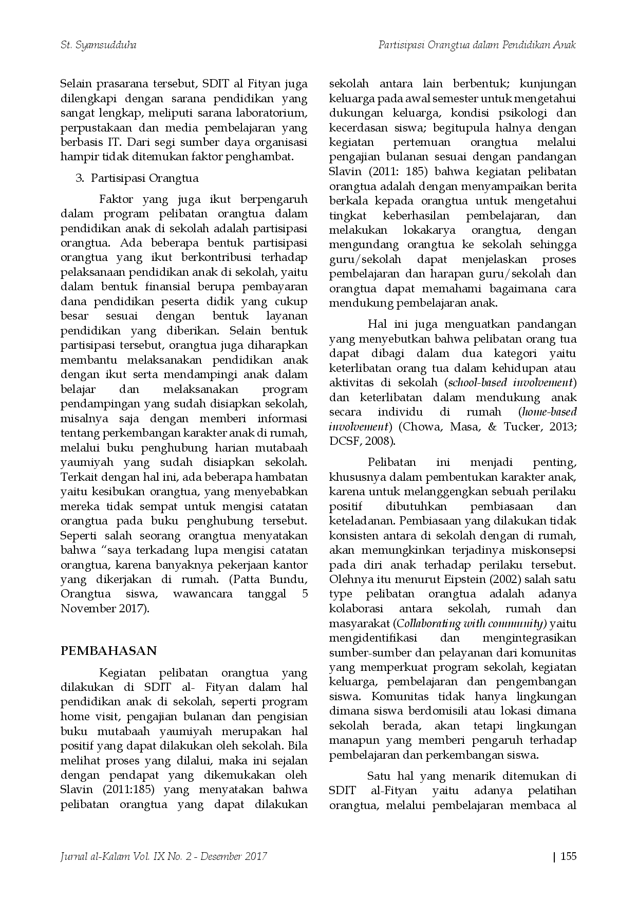 juris Partisipasi Orangtua dalam Pendidikan Anak di Sekolah pada SDIT Al Fityan Kabupaten Gowa