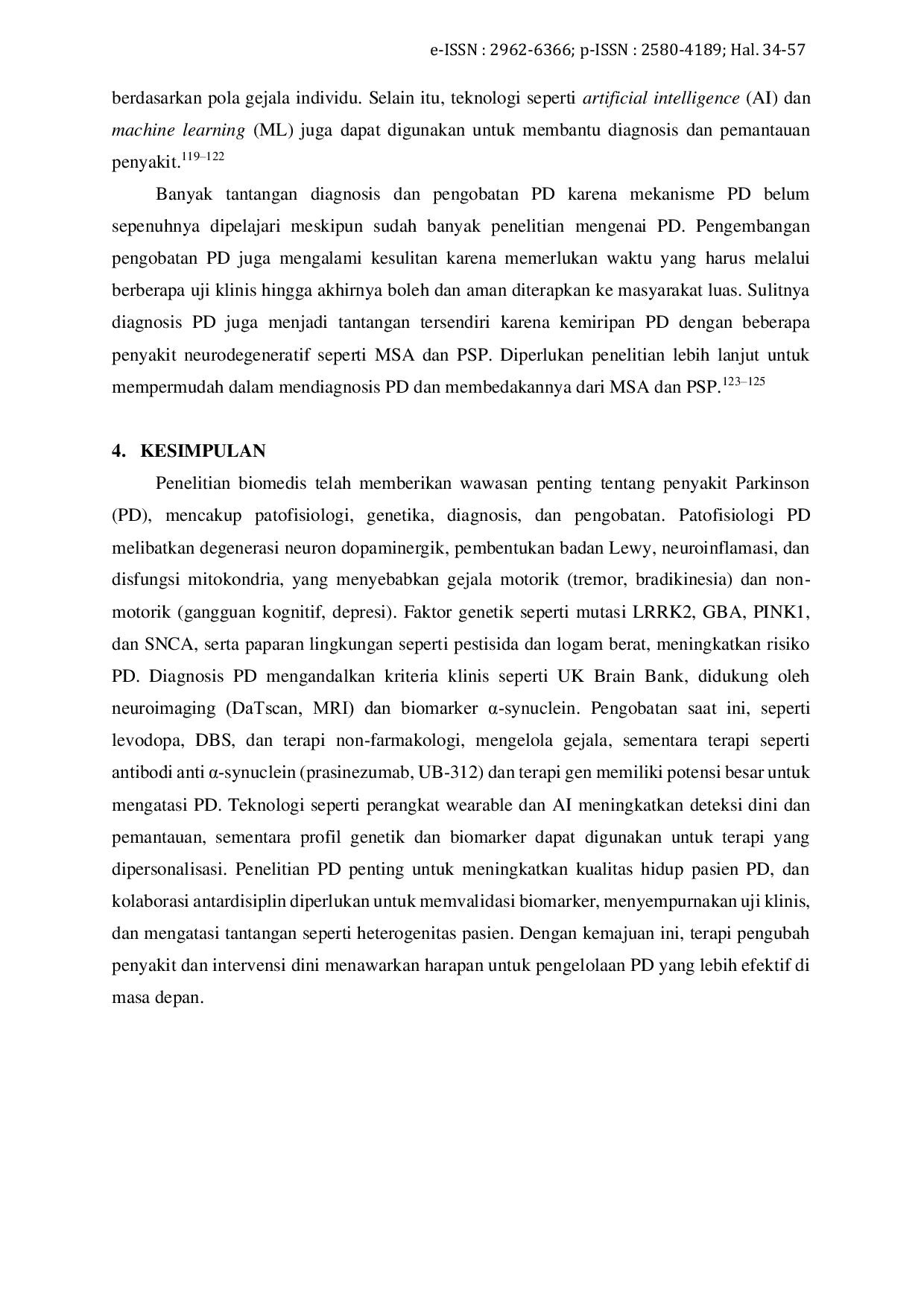 JURIS Penyakit Parkinson Tinjauan Terpadu Biomedis dan Kemajuan Terapi Terkini