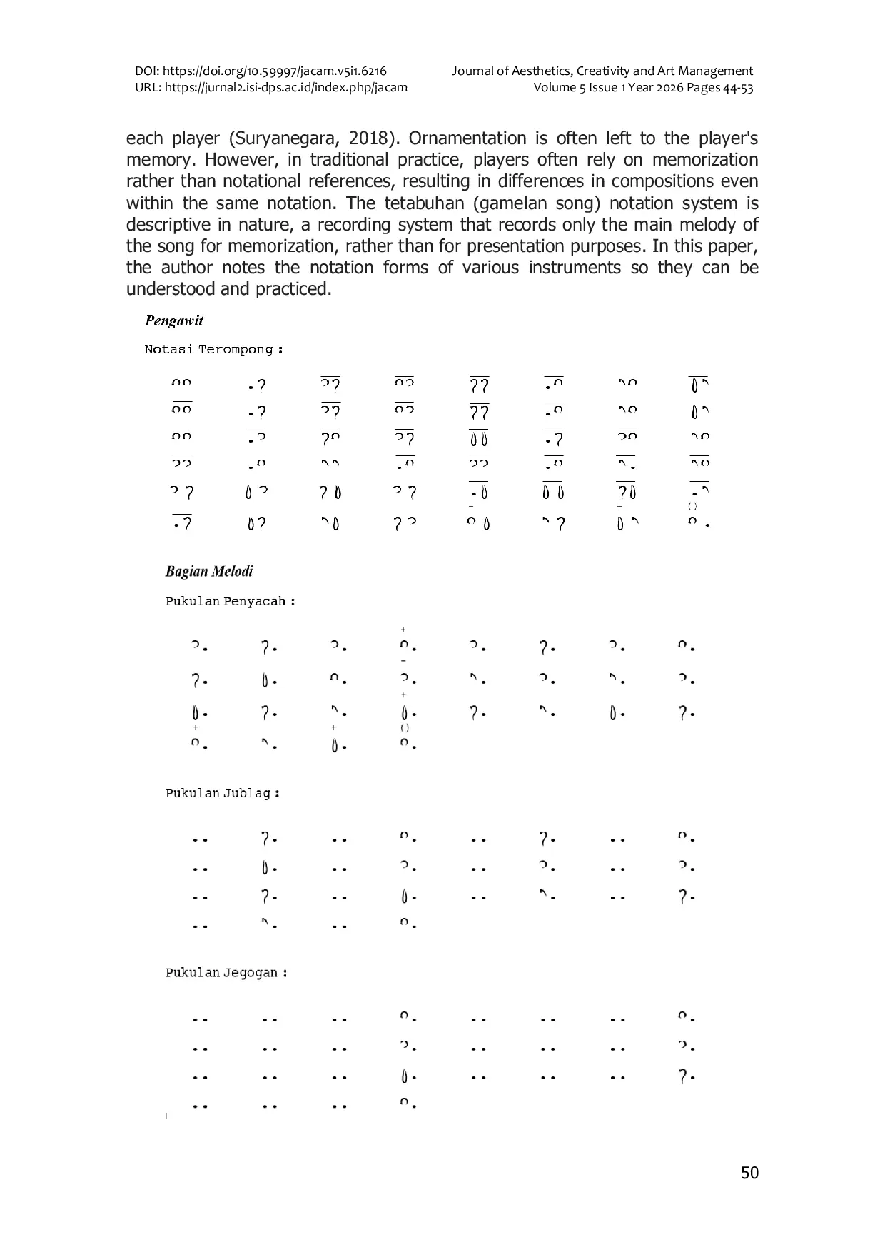 JURIS Tabuh Leluangan in the Piodalan Ceremony in Banjar Buagan Pemecutan Kelod Denpasar Bali