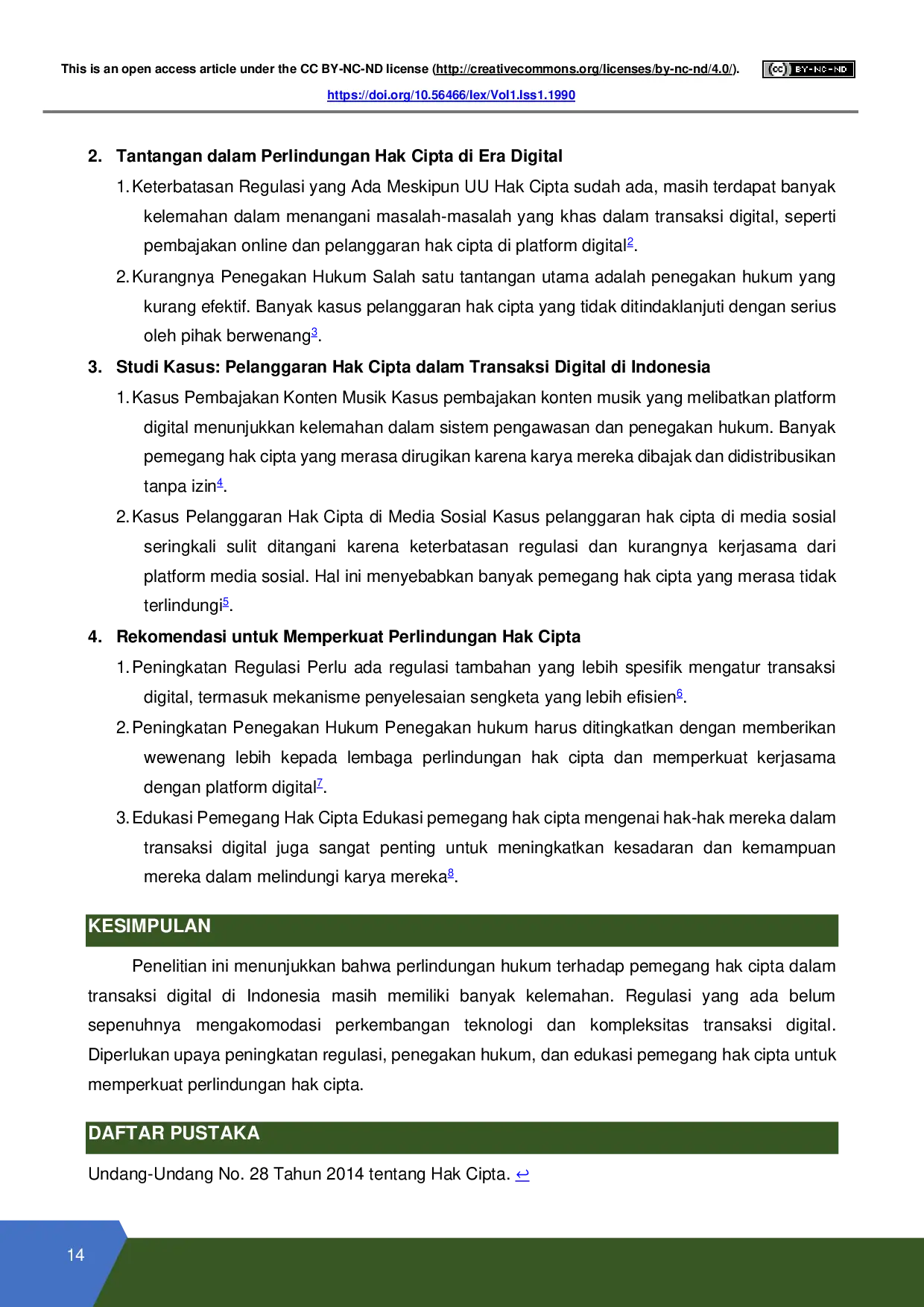 JURIS Legal Protection for Copyright Holders in Digital Transactions in Indonesia Perlindungan Hukum Terhadap Pemegang Hak Cipta Dalam Transaksi Digital Di Indonesia