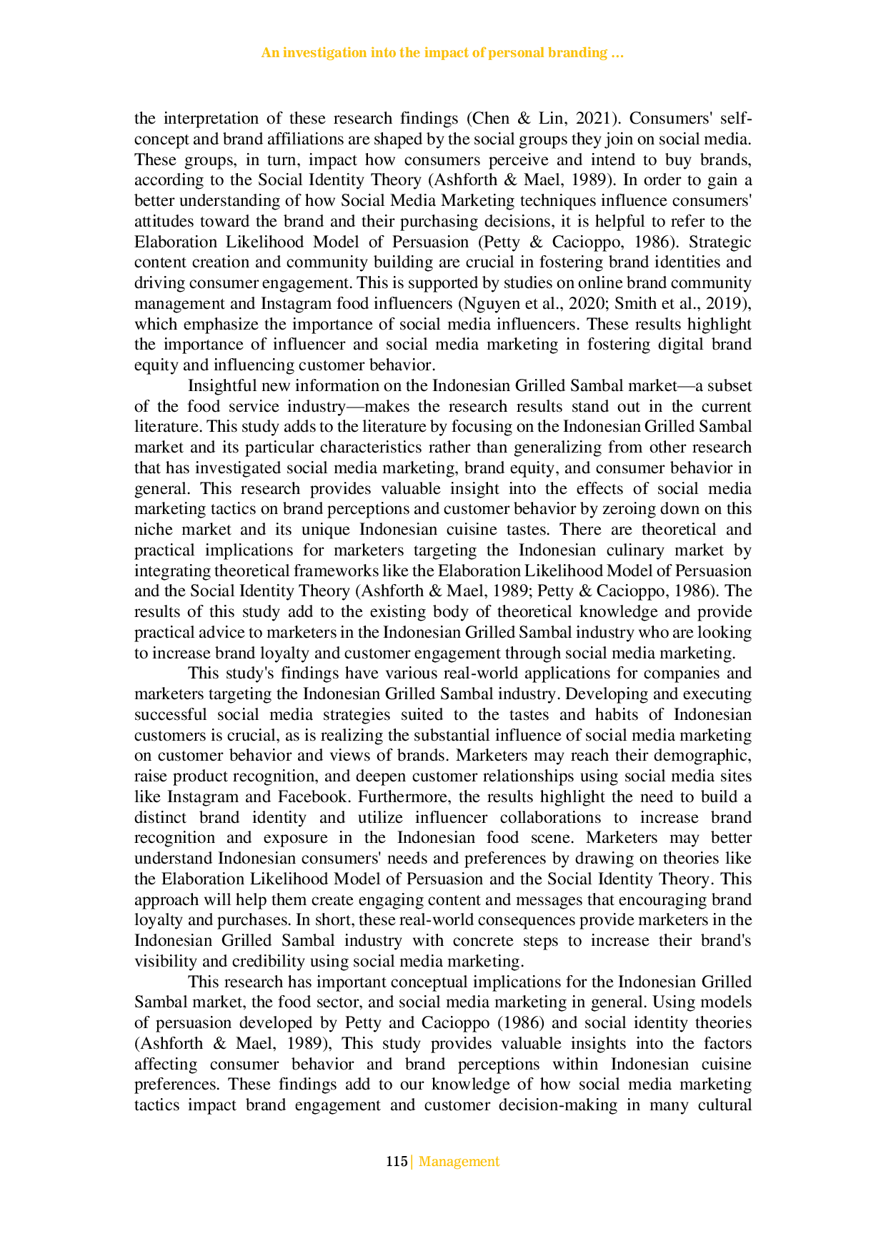 JURIS An investigation into the impact of personal branding and social media marketing on purchase intention among Tiktok Users in the Indonesia grilled sambal market of Jakarta