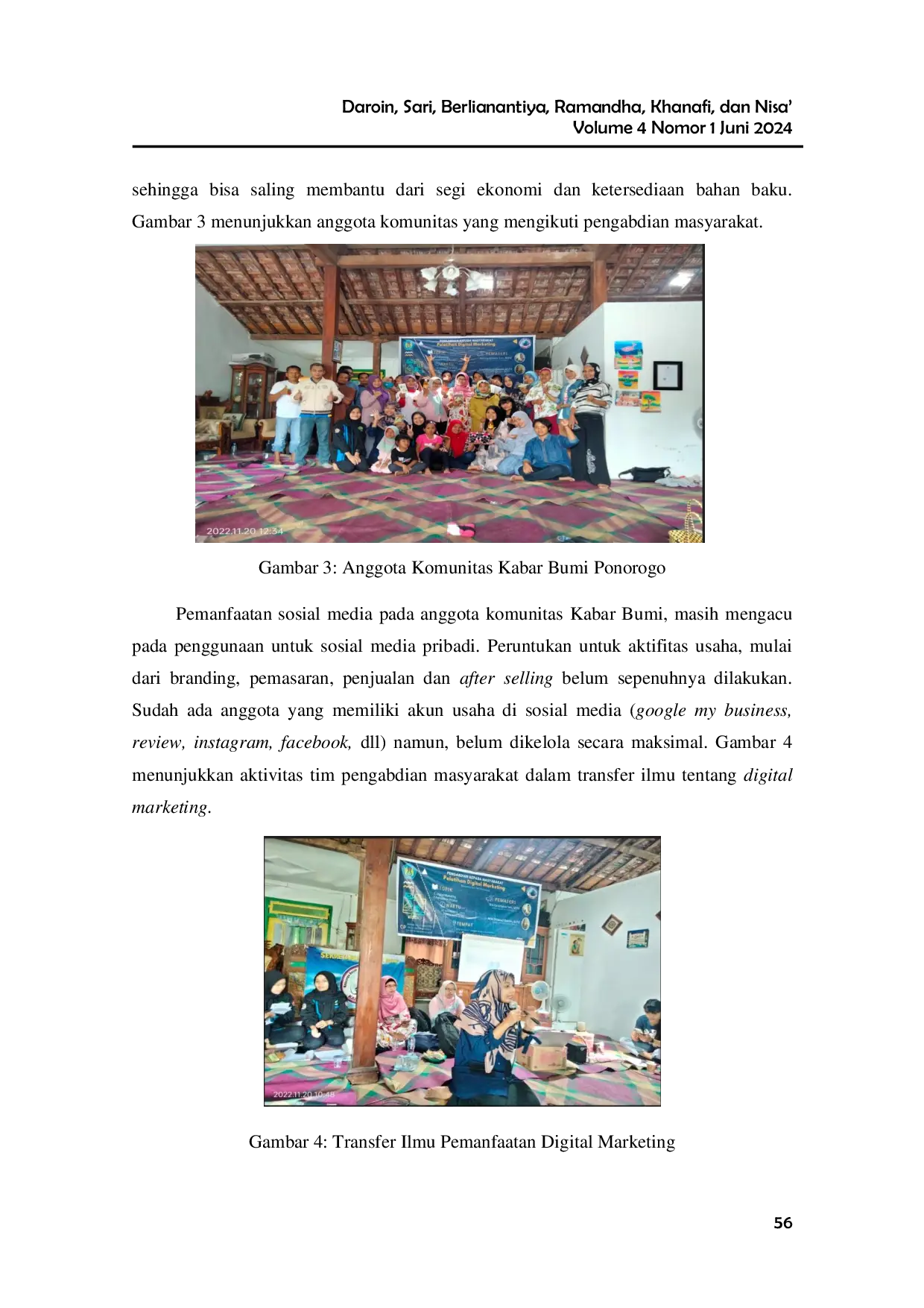 JURIS Pelatihan Digital Marketing Pada Komunitas Keluarga Besar Buruh Migran Indonesia Kabar Bumi Ponorogo