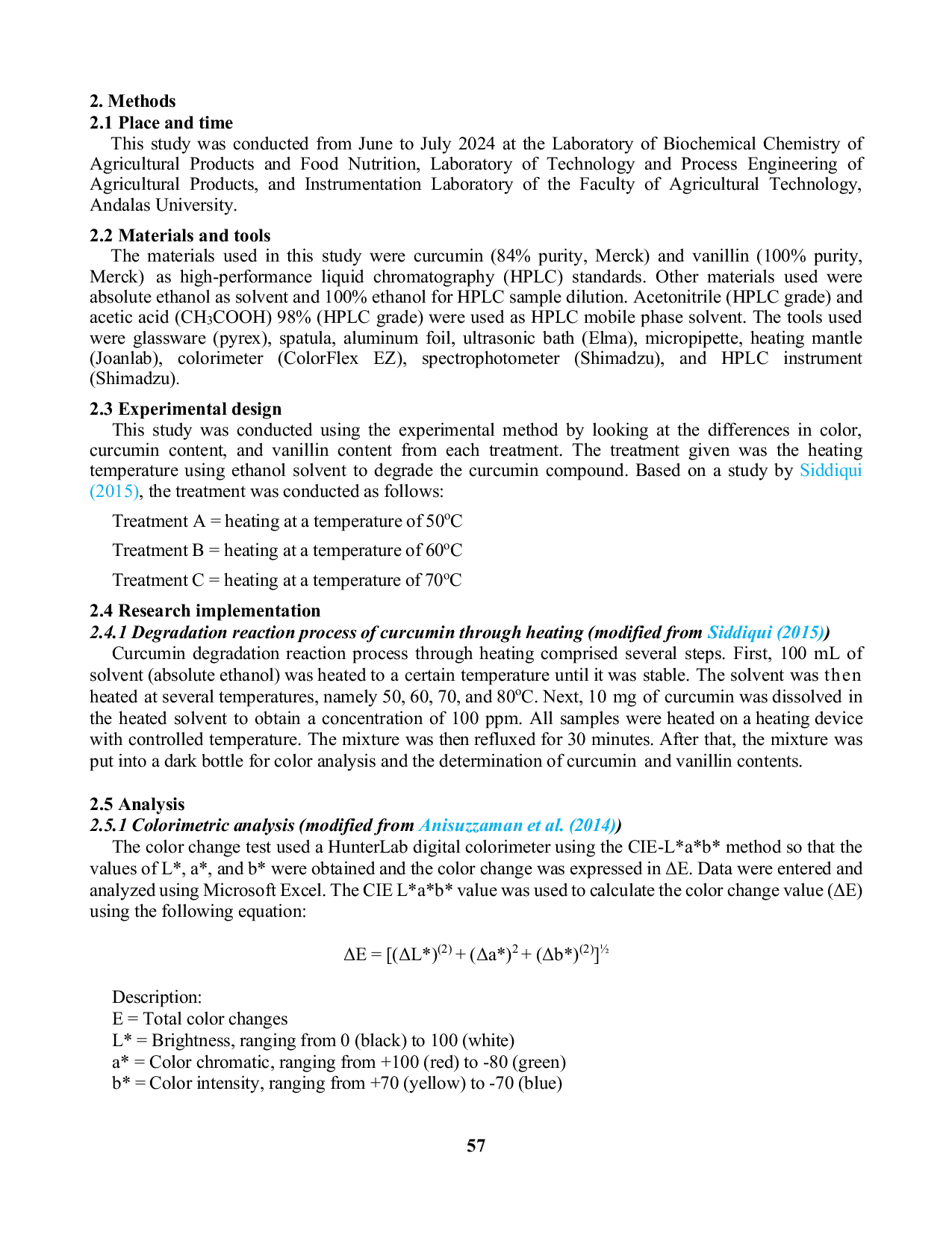 JURIS The Effect of Heating Temperatures on the Formation of Vanillin from Curcumin