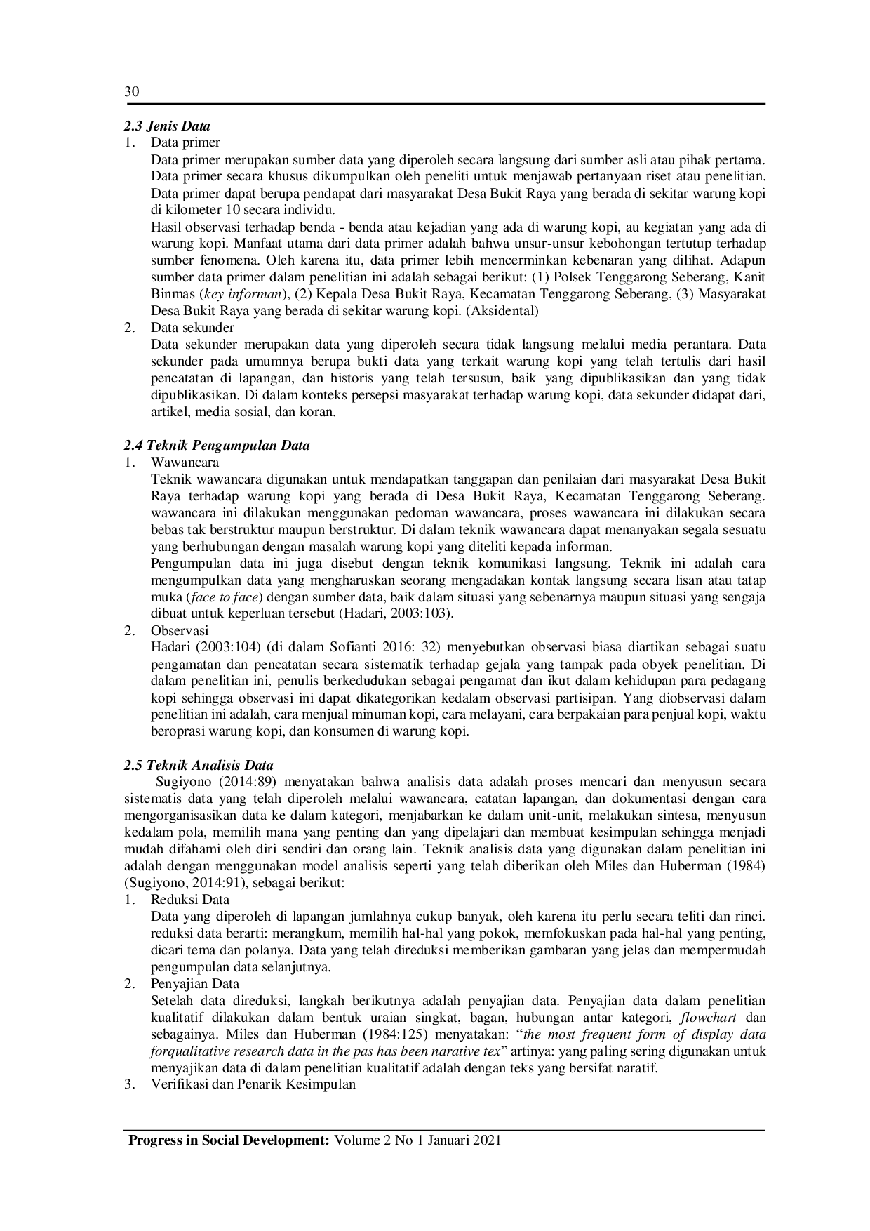 JURIS Community Perception of Bukit Raya Village On Coffee Stalls On the Edge Jalan Samarinda Tenggarong