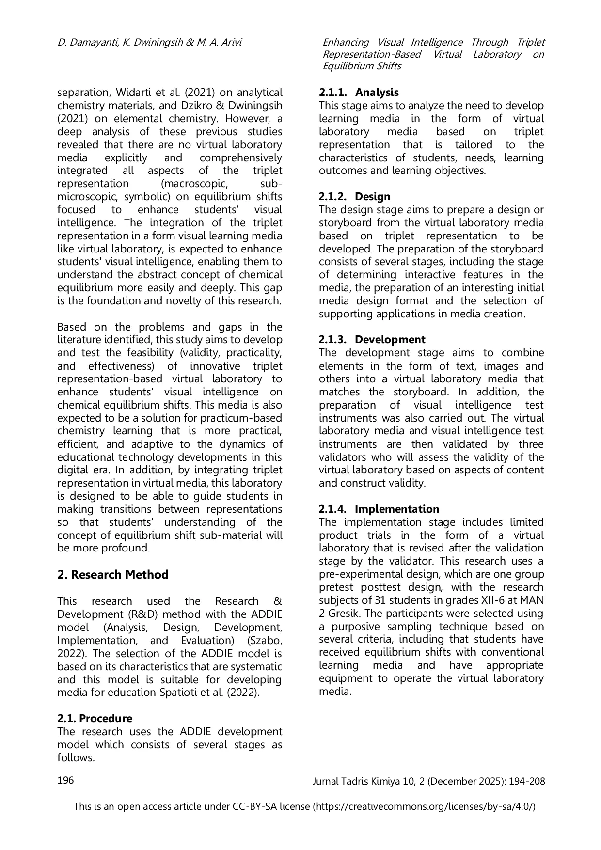 JURIS Enhancing Visual Intelligence Through a Triplet Representation Based Virtual Laboratory on Chemical Equilibrium Shifts