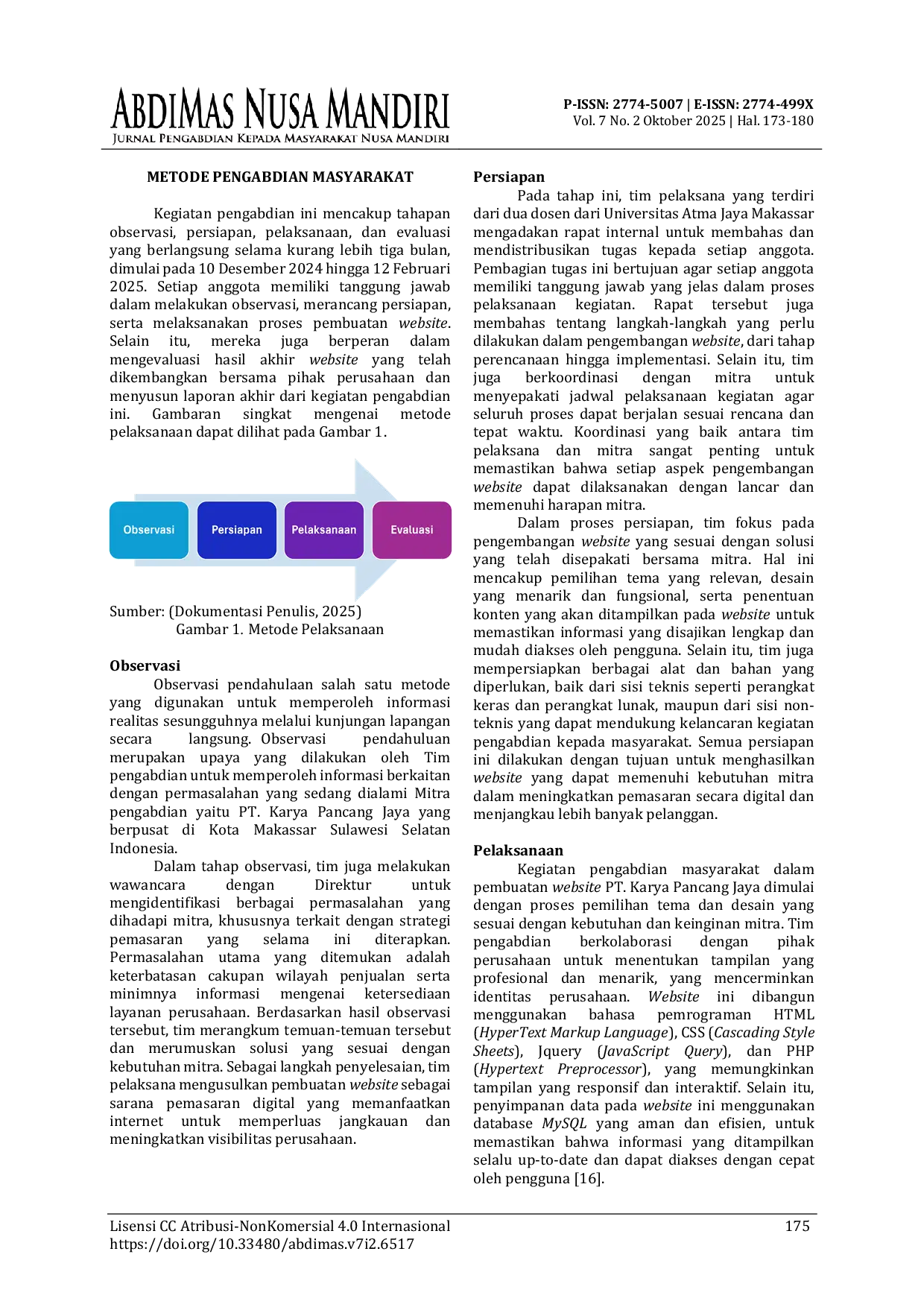 JURIS PEMBUATAN WEBSITE SEBAGAI MEDIA PEMASARAN PT KARYA PANCANG JAYA