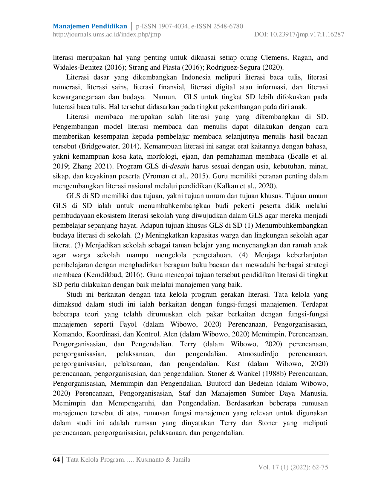 JURIS Tata Kelola Program Gerakan Literasi Sekolah di Madrasah Ibtidaiyah Negeri 8 Sragen