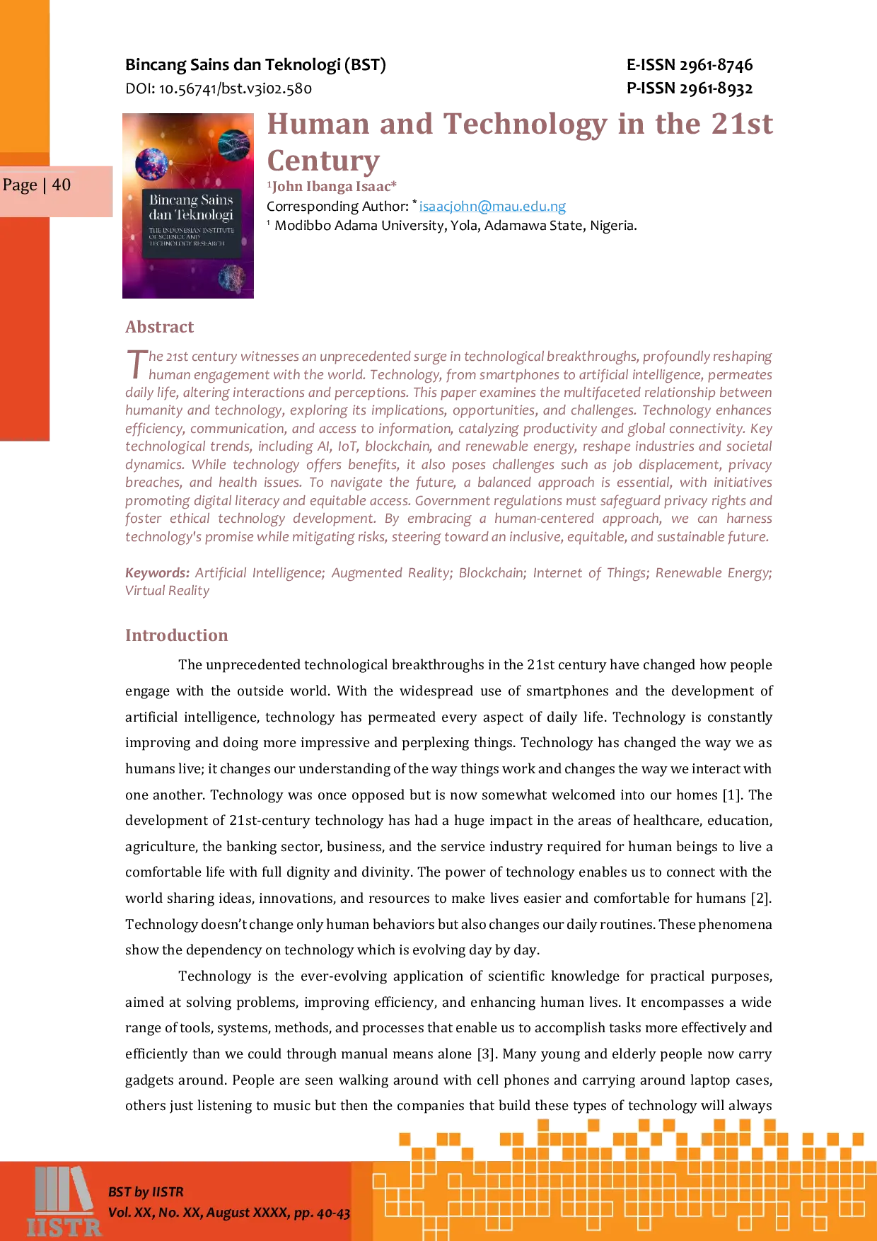 JURIS Human and Technology in the 21st Century