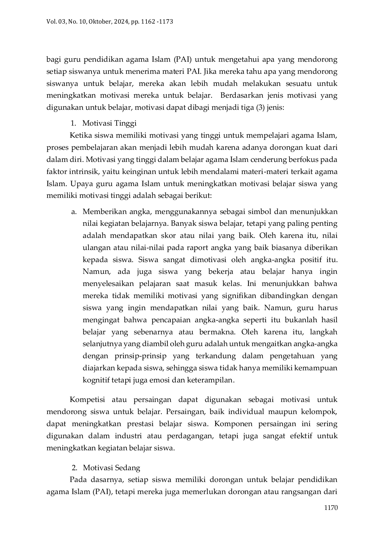 JURIS Upaya Peningkatan Motivasi Belajar Agama