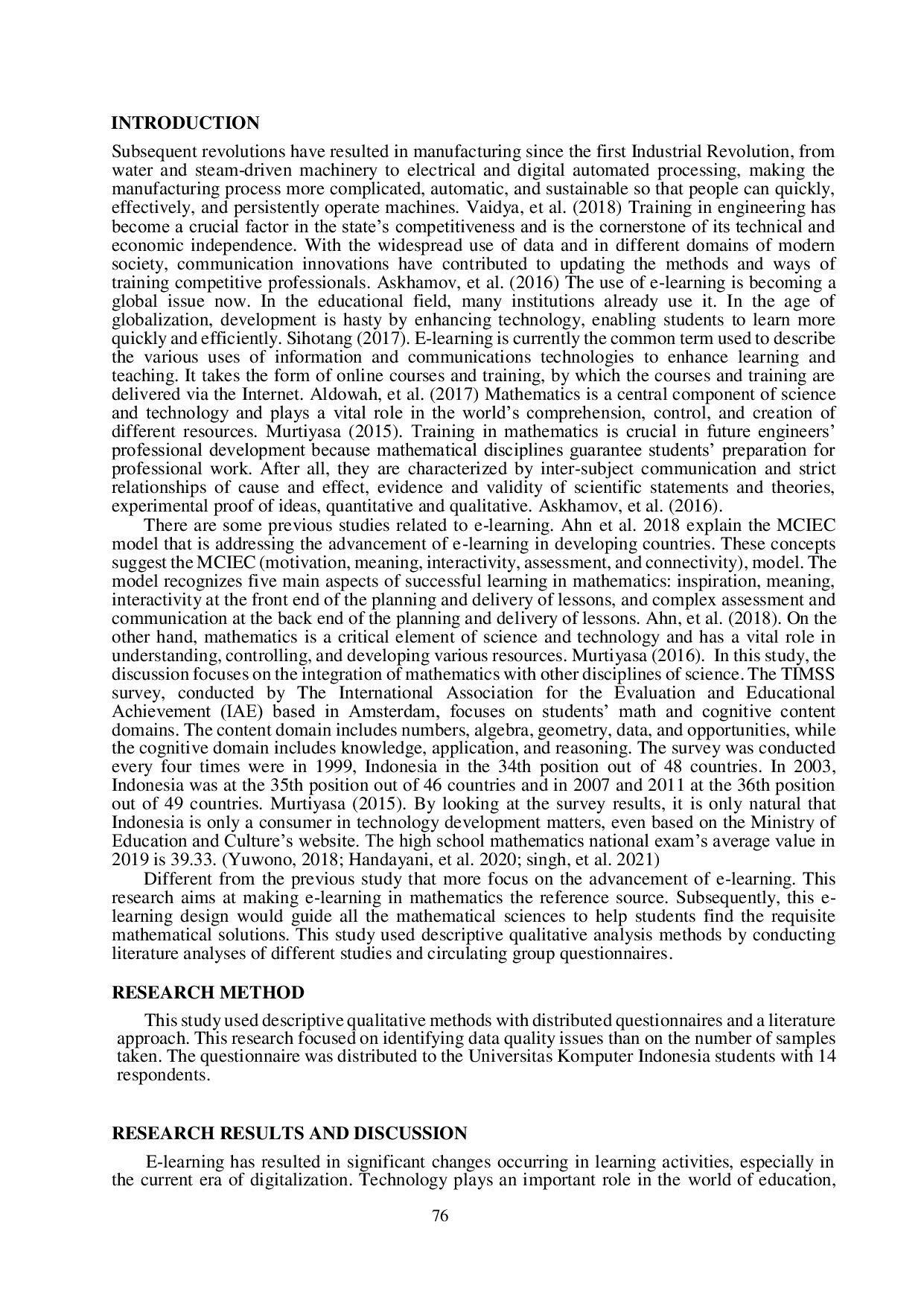 JURIS Integrated E Learning Design in Mathematical Sciences