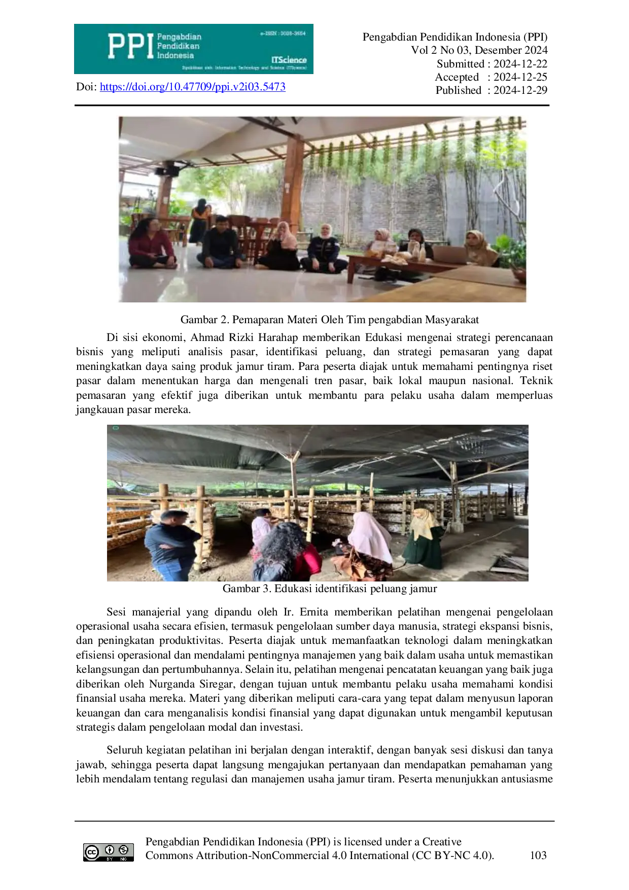 JURIS Edukasi Peningkatan Pendapatan Usaha Jamur Tiram dengan Mengedepankan Aspek Regulasi Hukum