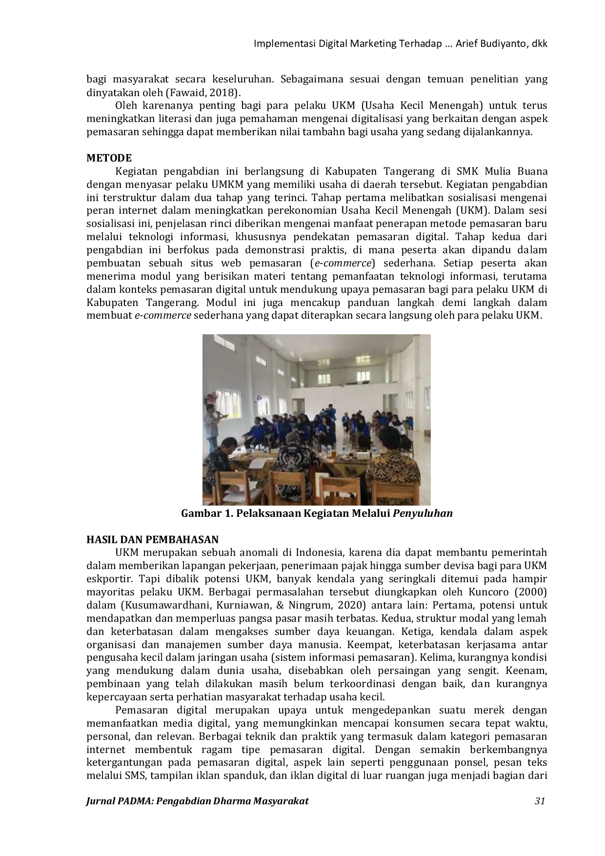 JURIS Implementasi Digital Marketing Terhadap Produk Rumahan Dengan Harga Bersaing