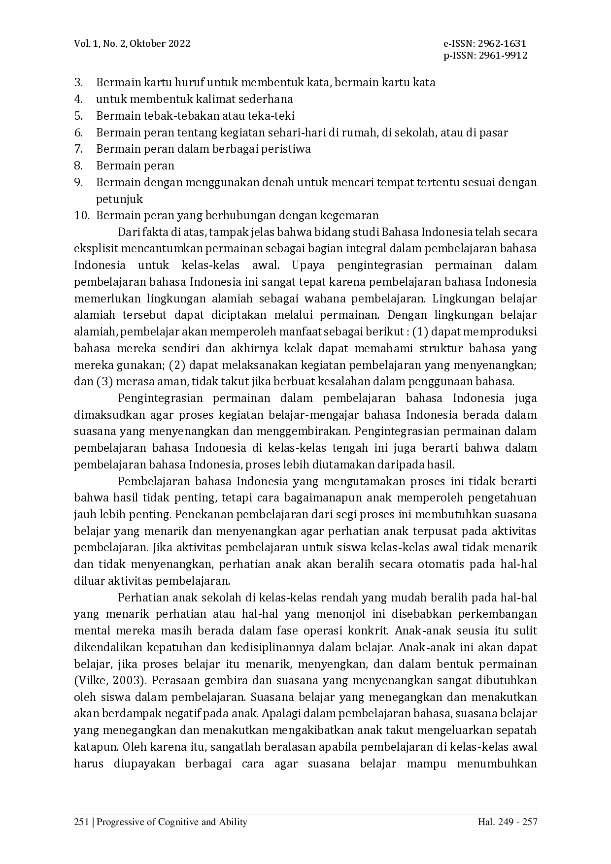 juris Pengembangan Pembelajaran Bahasa Indonesia dengan Menggunakan Alat Permainan Edukatif untuk Meningkatkan Kematangan Emosi Peserta Didik di MTS Asy Syakur Kec Ngasem Kab Bojonegoro