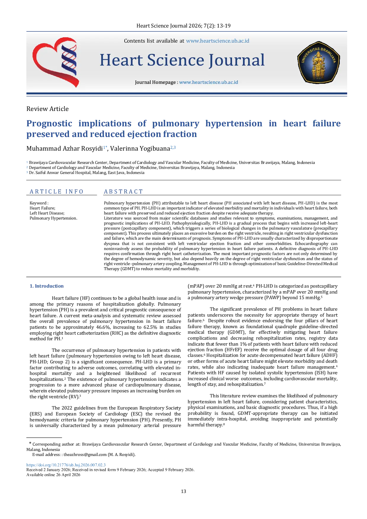 JURIS Prognostic implications of pulmonary hypertension in heart failure preserved and reduced ejection fraction