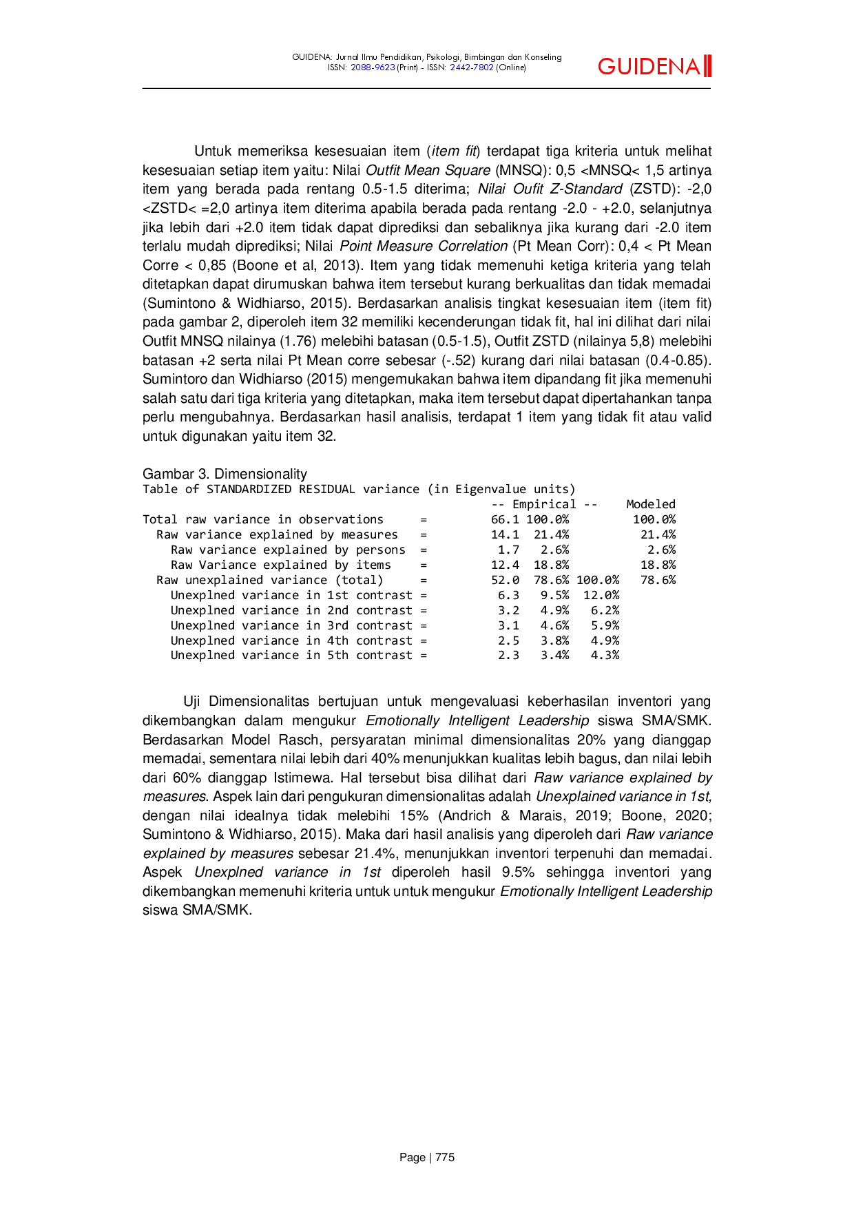 juris Pengembangan dan Validasi Skala Emotionally Intelligent Leadership Siswa SMA SMK Pendekatan Rasch Model