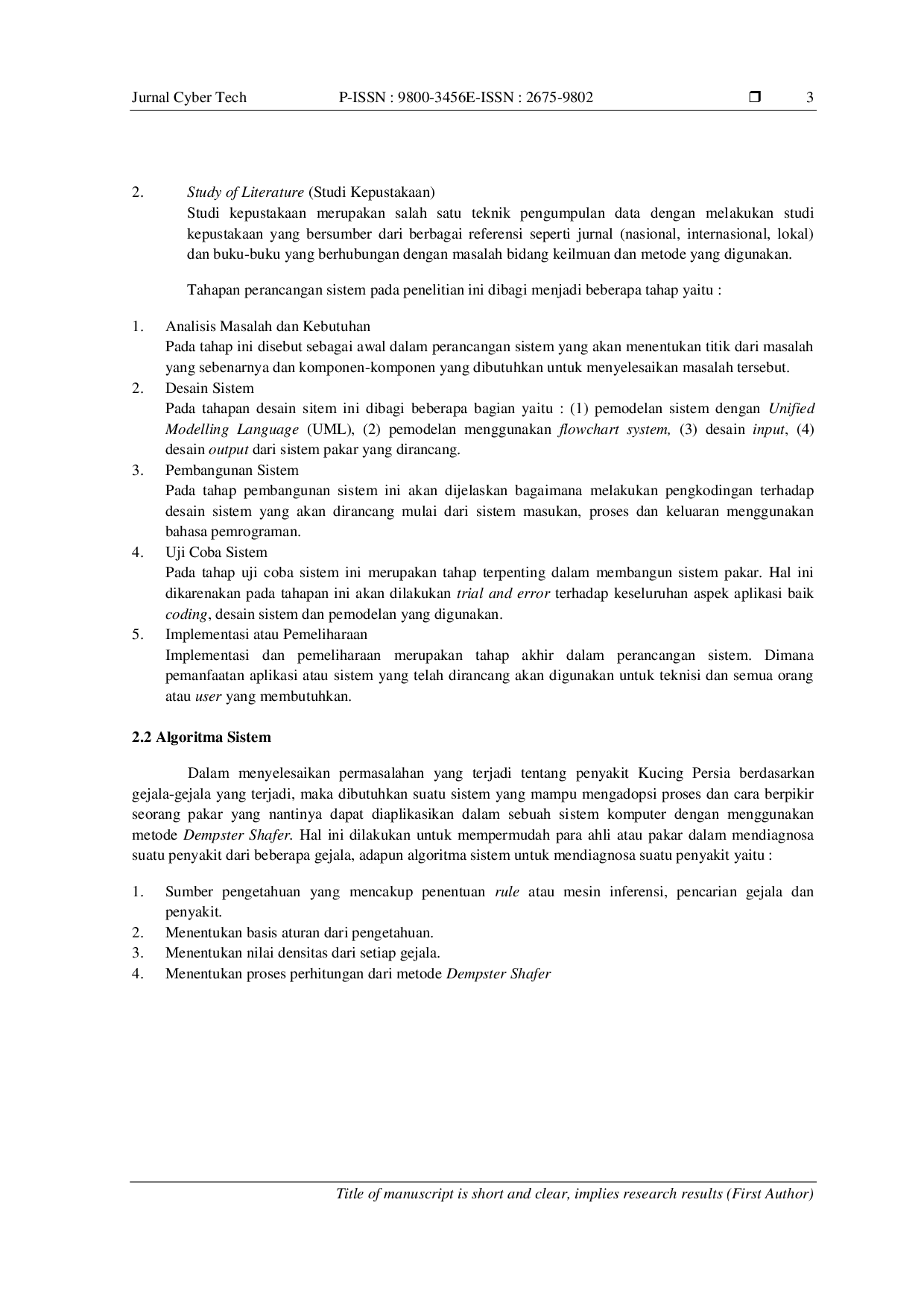 JURIS Implementasi Sistem Pakar Untuk Mendiagnosa Penyakit Kucing Persia Menggunakan Metode Dempster Shafer