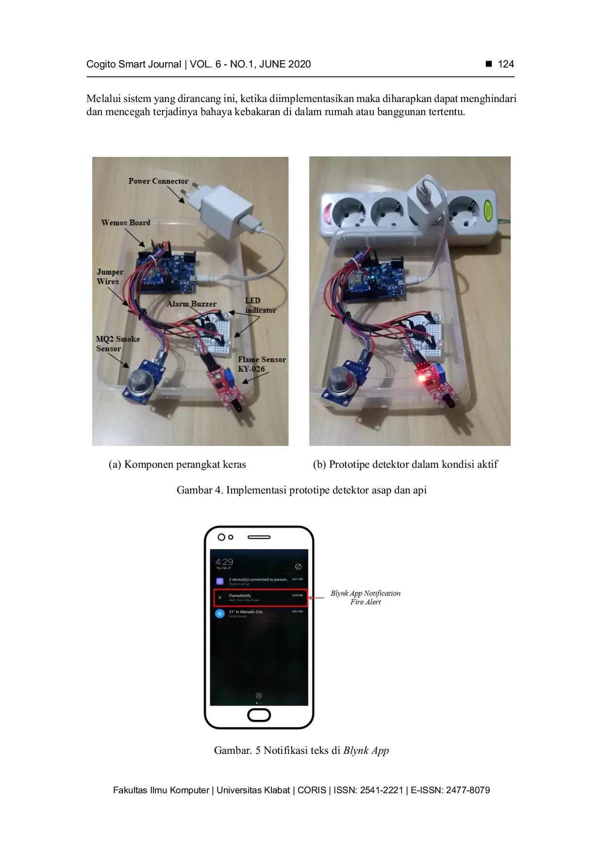JURIS Desain Sistem Deteksi Asap dan Api Berbasis Sensor Mikrokontroler dan IoT