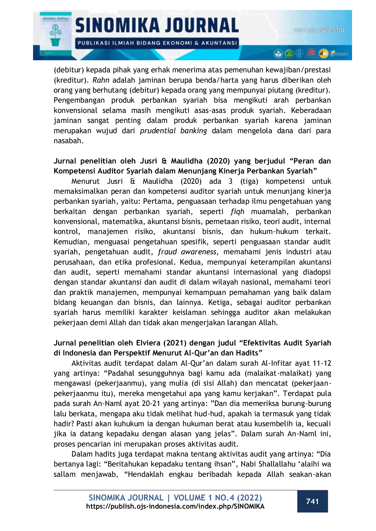 JURIS Studi Literatur Pelaksanaan Audit Syariah Pada Perbankan Syariah