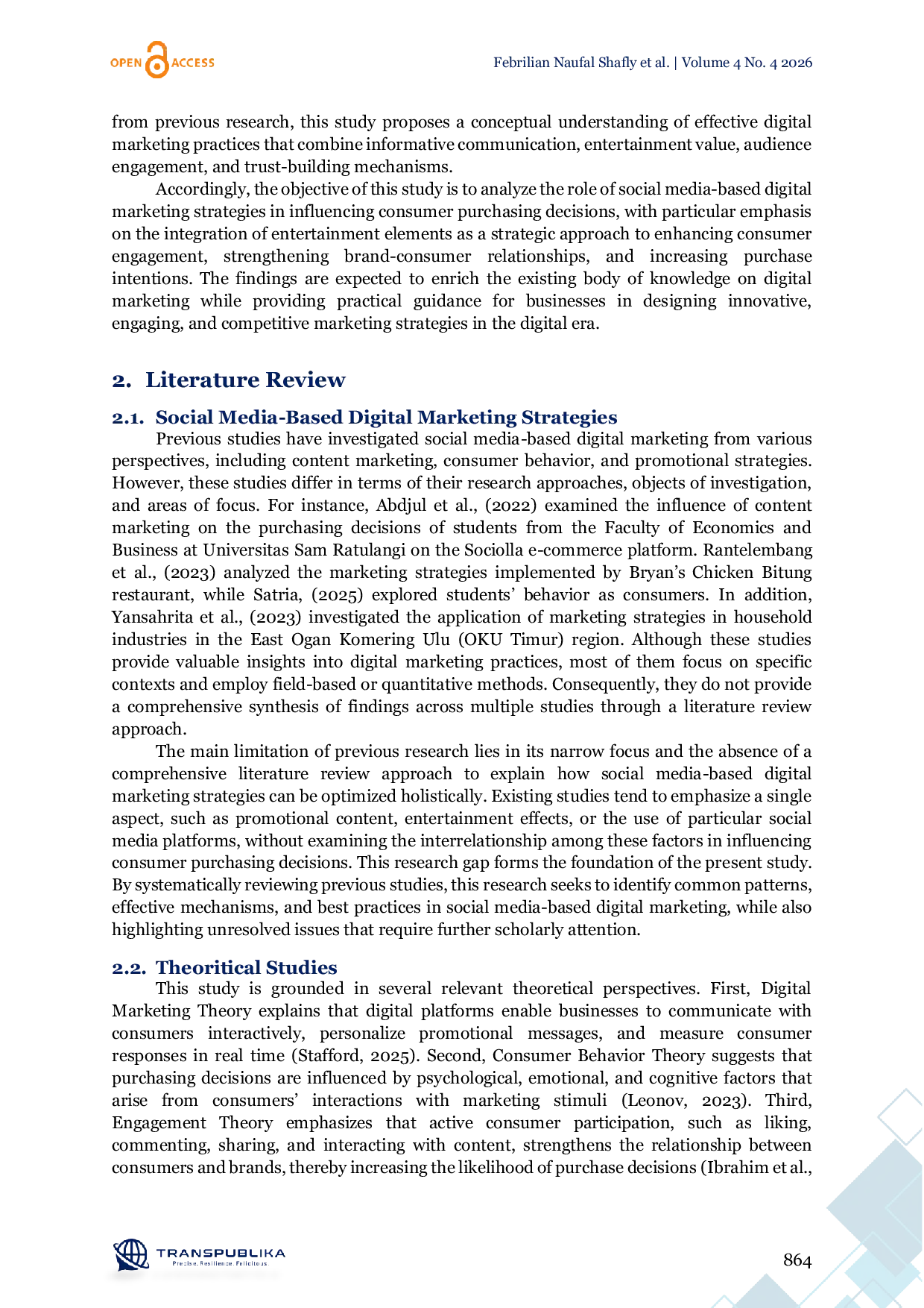 JURIS Social Media Based Digital Marketing Strategies to Increase Purchasing Decisions Literature Review