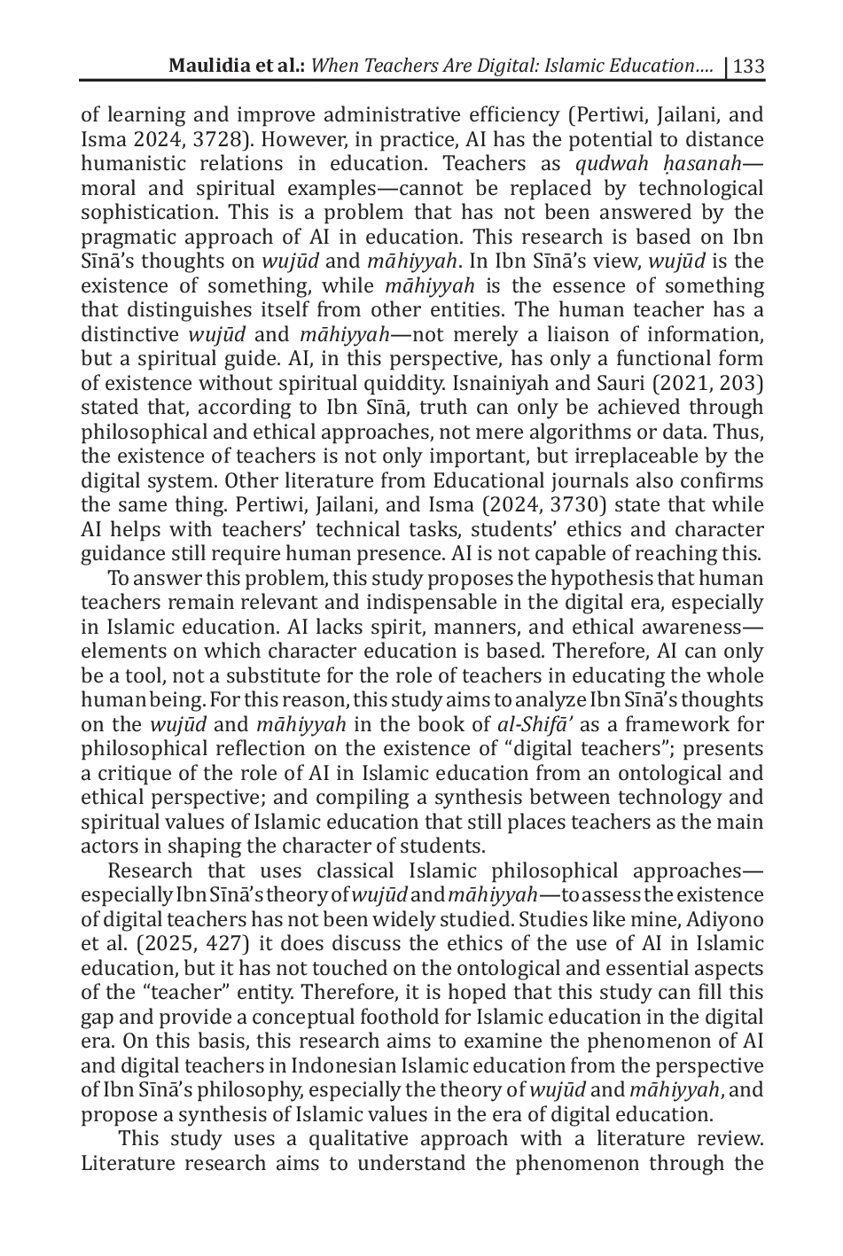 JURIS When Teachers Are Digital Islamic Education Artificial Intelligence and Ibn SnA s Anxiety