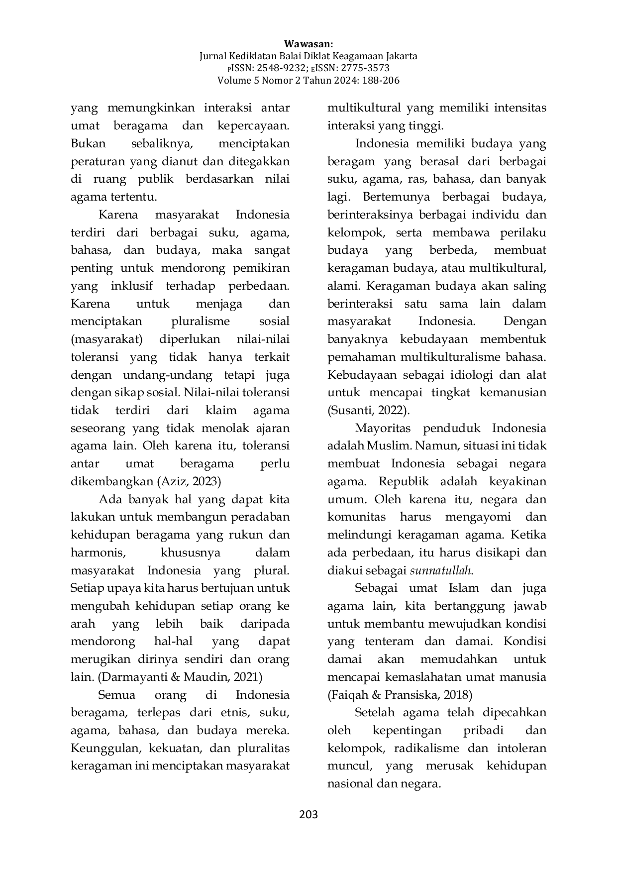 JURIS Peran Pelatihan Moderasi Beragama Terhadap Persepsi Peserta Pelatihan Tentang Pandangan Sikap Praktik Moderasi Beragama