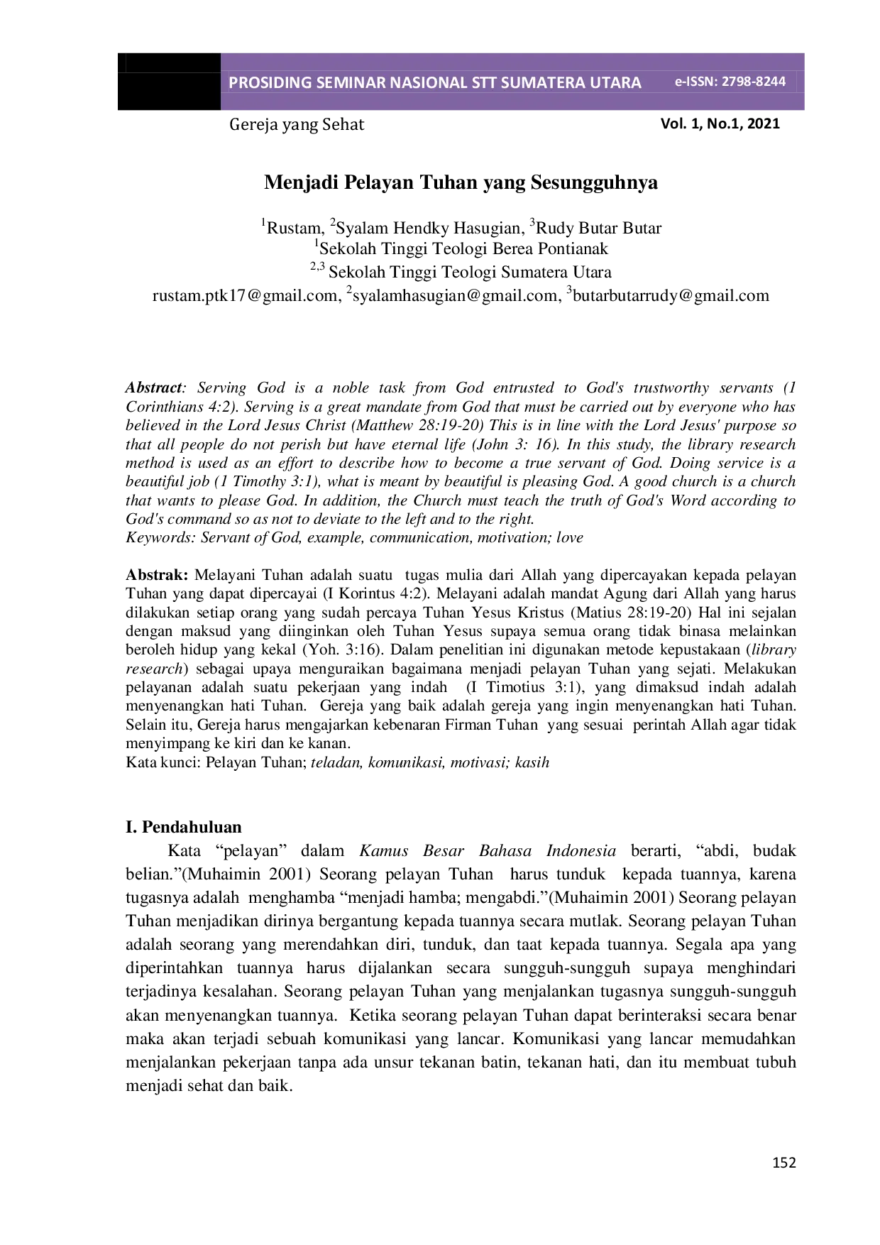 JURIS Menjadi Pelayan Tuhan yang Sesungguhnya