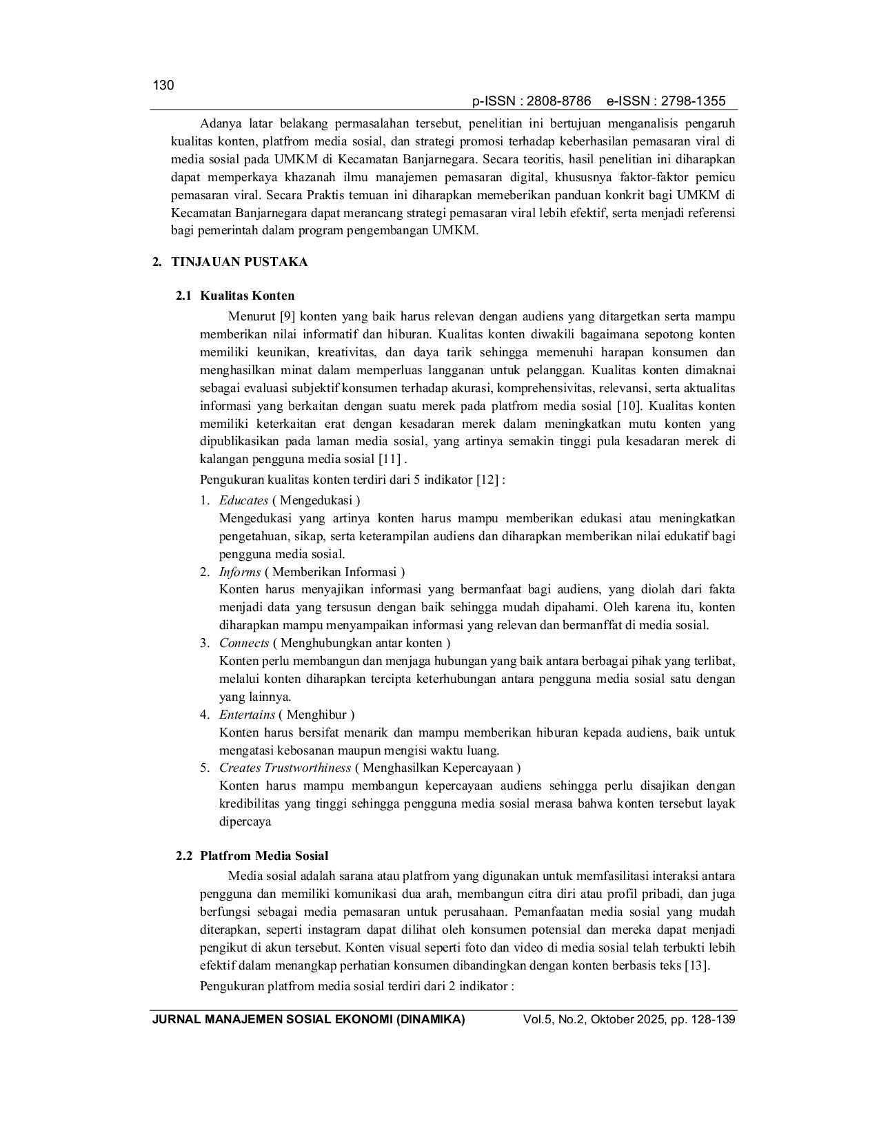 JURIS Faktor Keberhasilan Pemasaran Viral di Media Sosial Pada UMKM Banjarengara