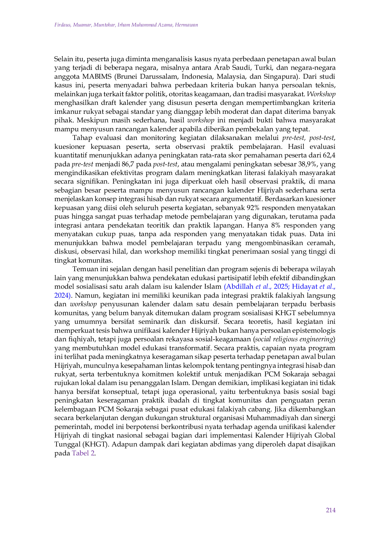 JURIS Implementasi Kalender Hijriyah Global Tunggal KHGT Dalam Penentuan Ibadah Harian