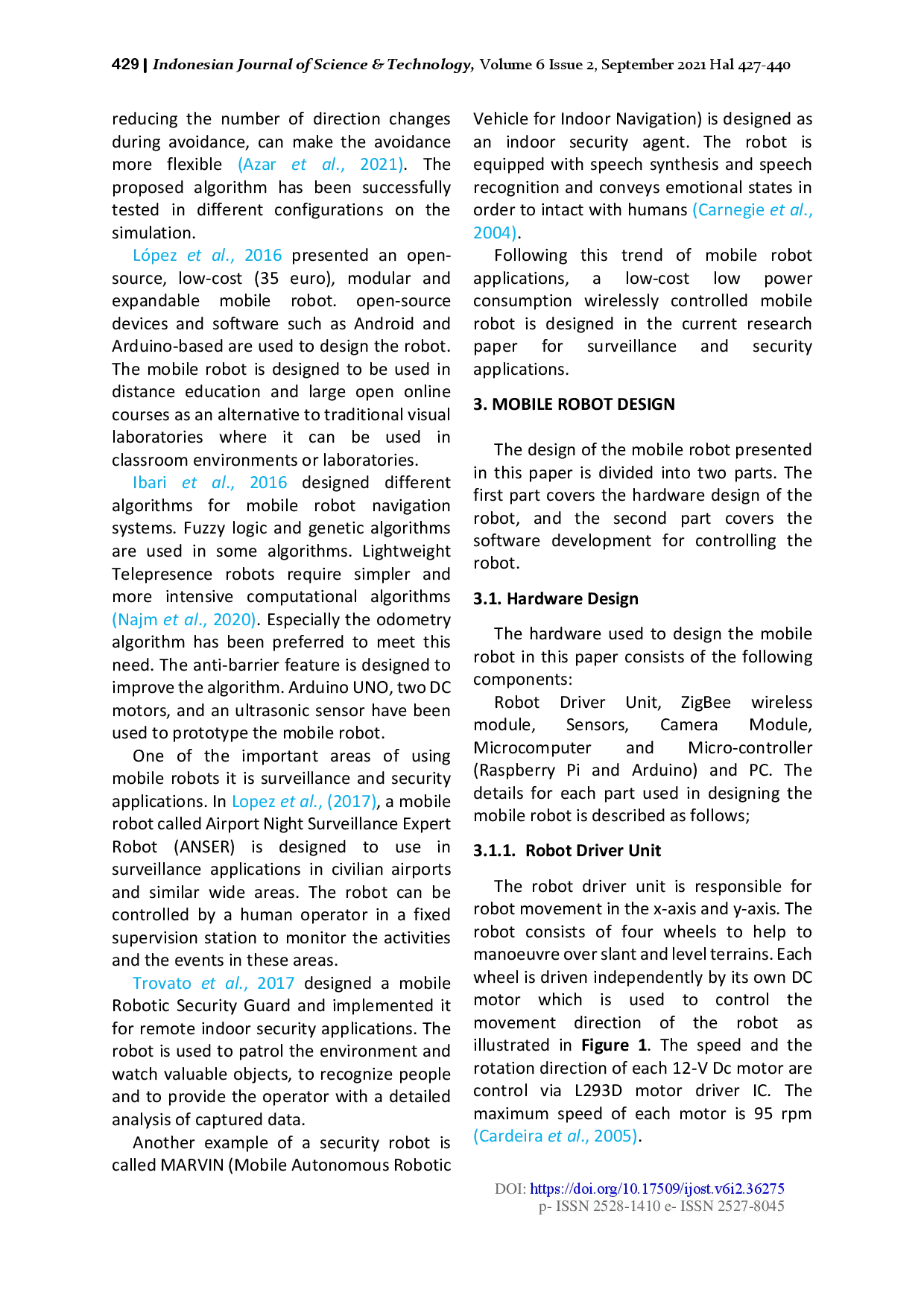 juris Embedded Design and Implementation of Mobile Robot for Surveillance Applications