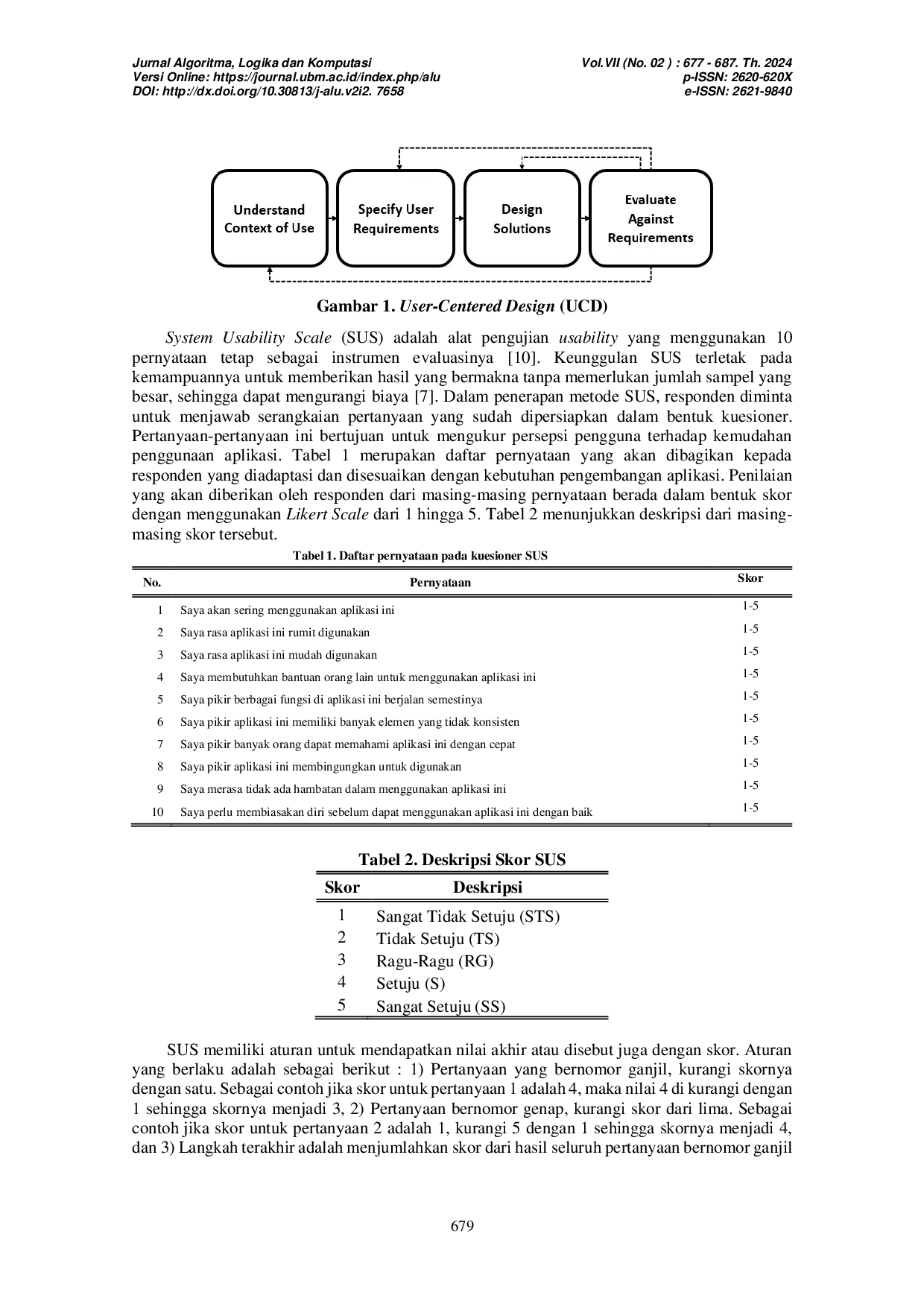 JURIS Peran Interaksi Manusia Komputer Dalam Evaluasi Antarmuka Aplikasi Pemesanan Makanan Online Melalui System Usability Scale