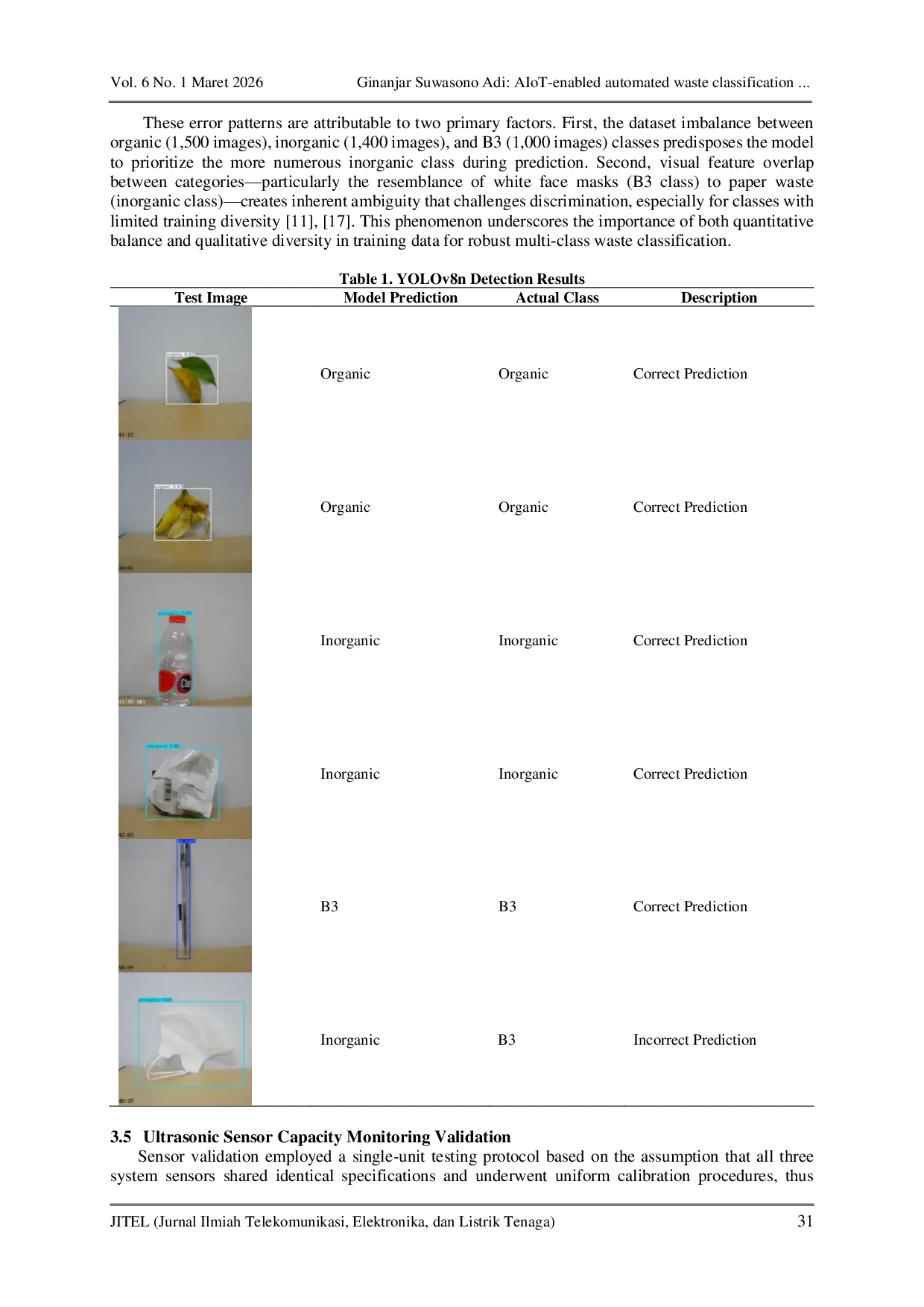 JURIS AIoT enabled automated waste classification and real time capacity monitoring system for smart waste management