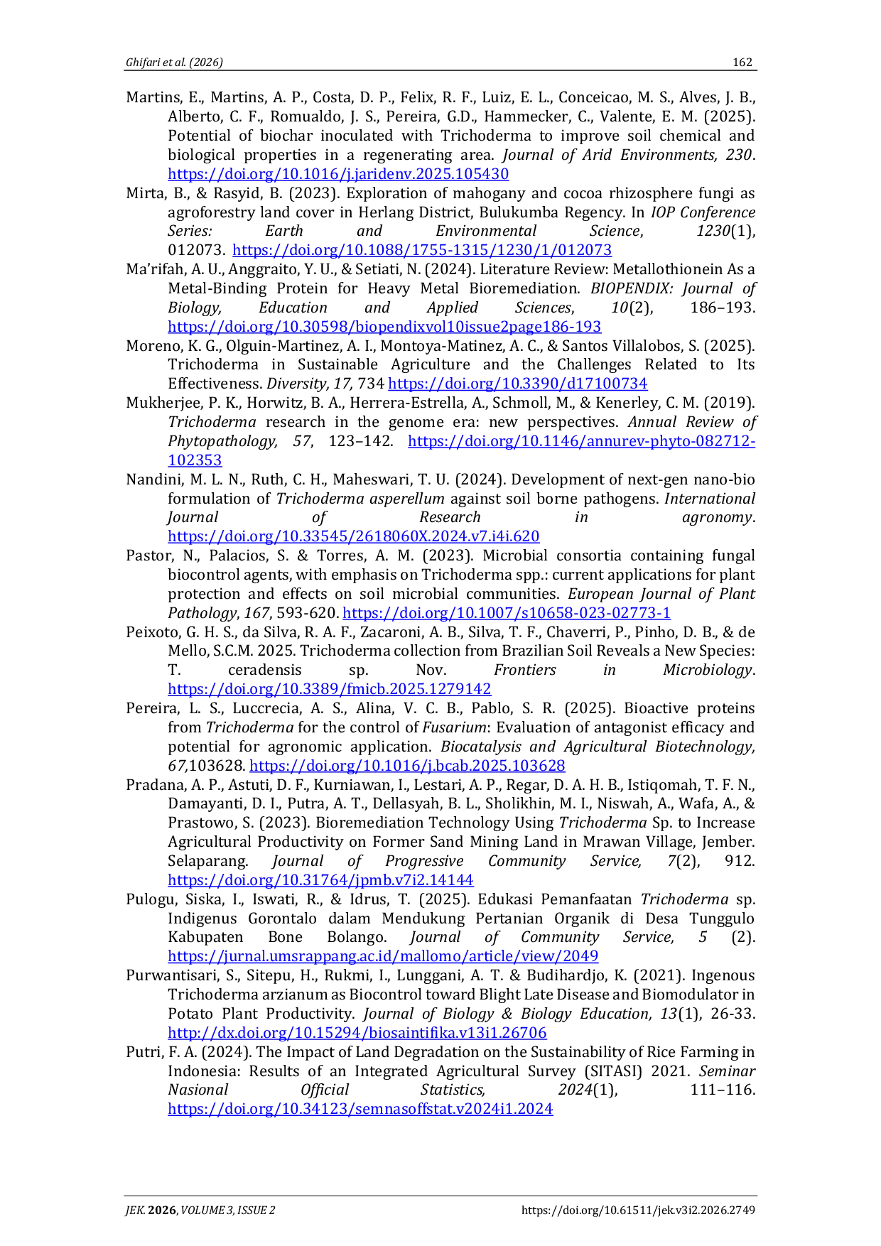 JURIS Potential of local Trichoderma in bioremediation of degraded soil