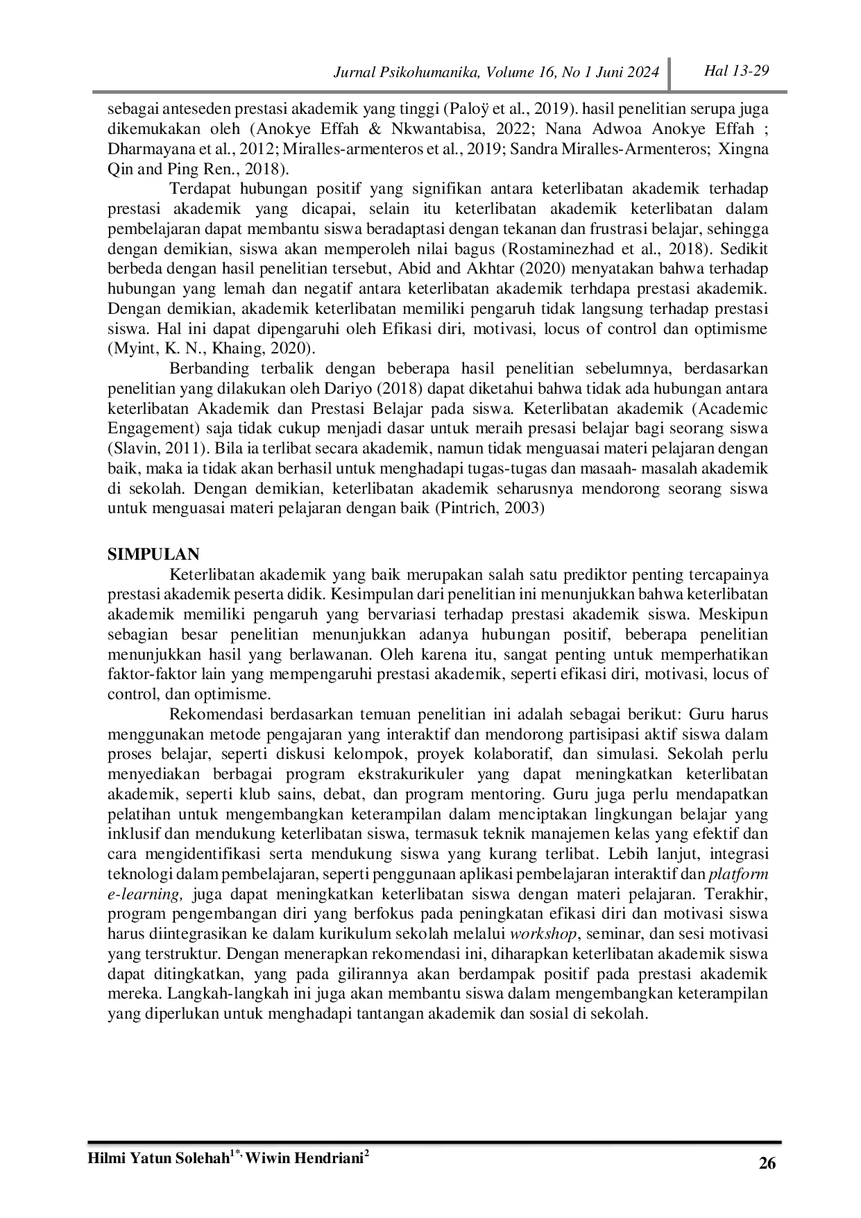 JURIS Systematic Literature Review SLR Peran Academic Engagement Terhadap Prestasi Akademik