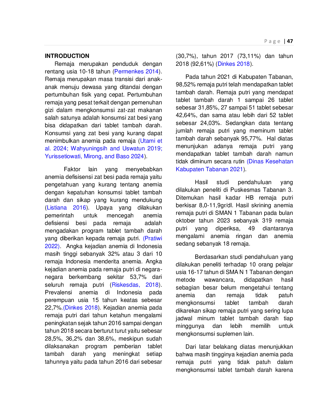 JURIS Correlation Between Knowledge And Attitudes Of Young Women About Anemia With Adherence In Taking Blood Supplement Tablets