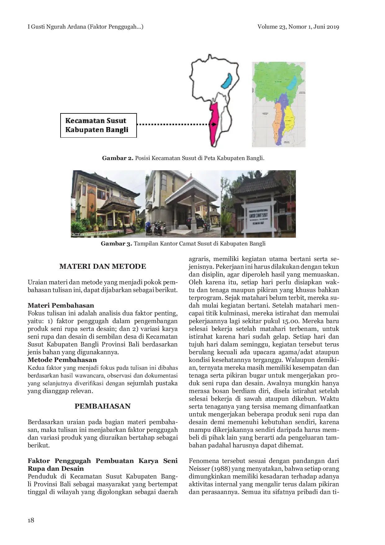 JURIS Faktor Penggugah serta Variasi Karya Seni Rupa dan Desain di Kecamatan Susut Kabupaten Bangli Provinsi Bali