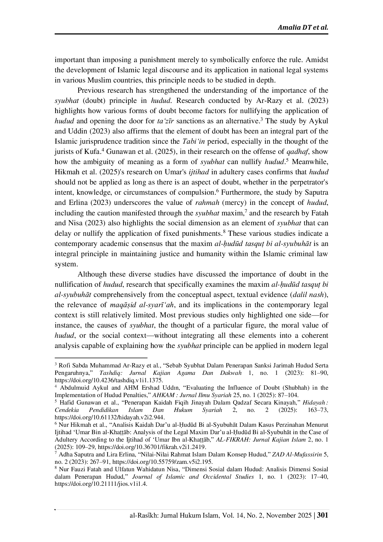 JURIS The Principle of Al udd Tasqu bisy SyubuhAt An Analysis of the Concept Arguments and Implications in Contemporary Islamic Criminal Law