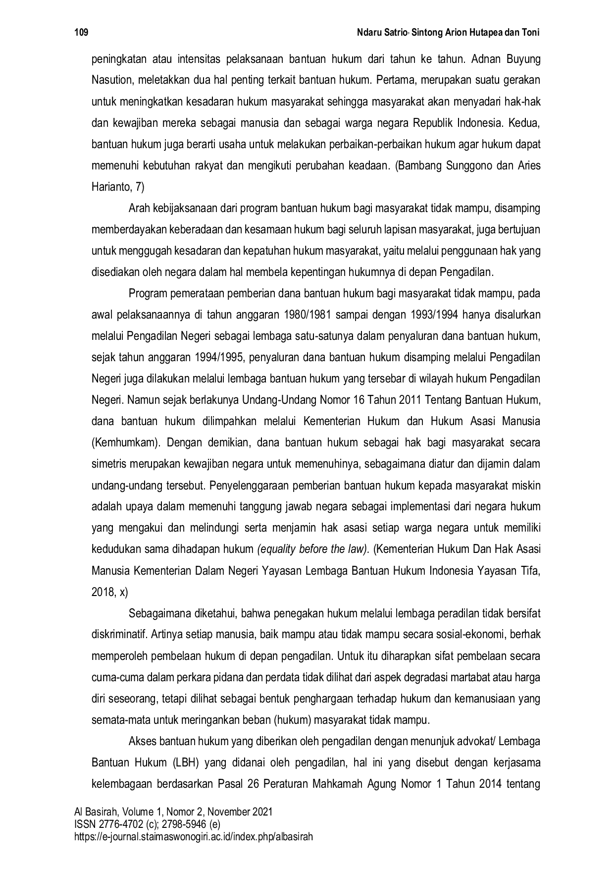 JURIS Membangun Pengetahuan dan Kesadaran Hukum Masyarakat dalam Memahami Bantuan Hukum Melalui Pemanfaatan LKBH UBB