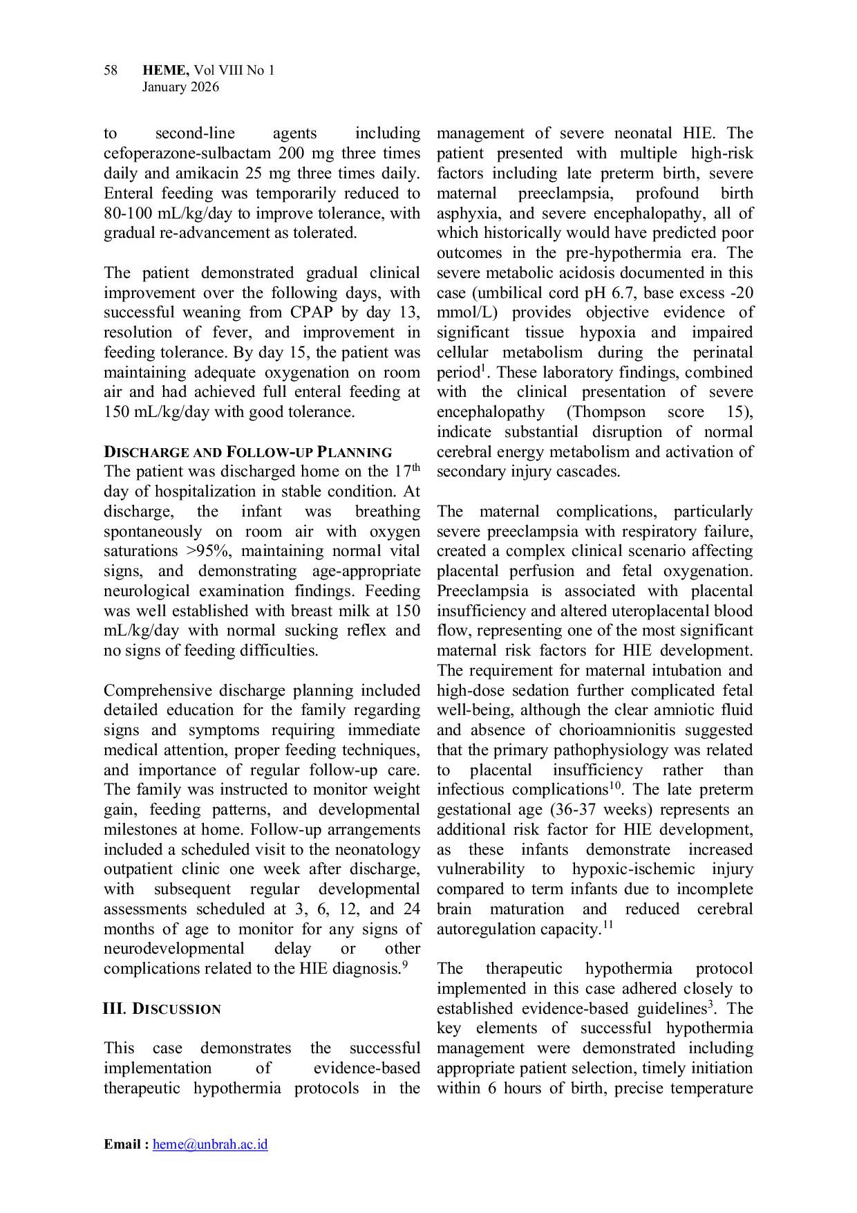 JURIS Therapeutic Hypothermia In Severe Neonatal Hypoxic Ischemic Encephalopathy A Case Report And Literature Review