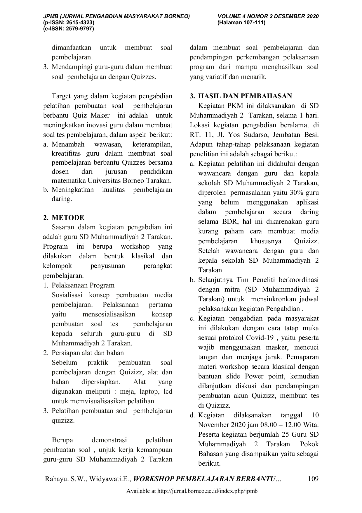 JURIS Workshop Pembelajaran Berbantu Software Quizizz Untuk Meningkatkan Inovasi Dalam Pembelajaran Daring Di Masa Pandemi Covid 19