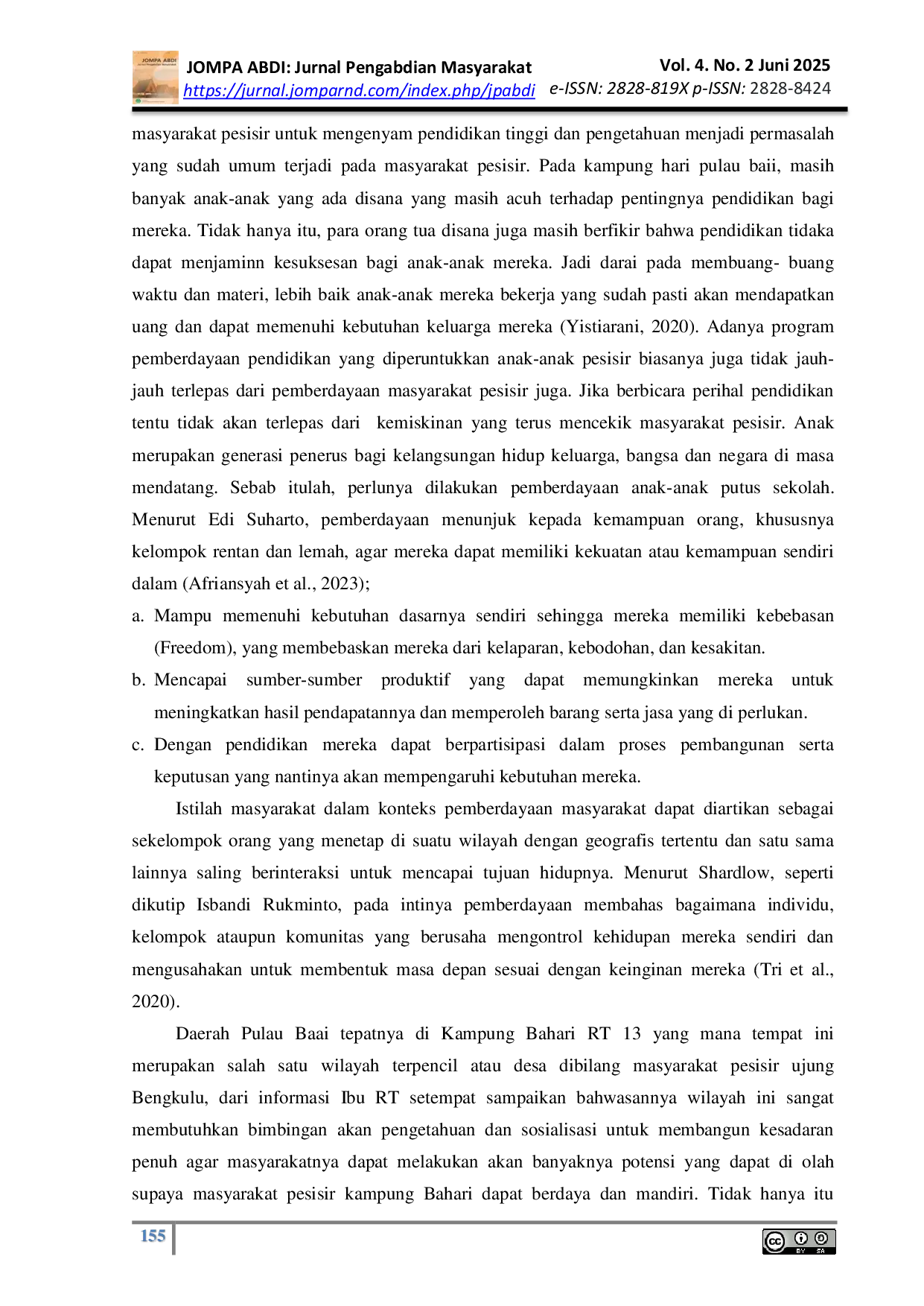 JURIS Pelatihan Anak Pesisir Melalui Kerajinan Daur Ulang Botol Plastik Di Pulau Baai Kampung Bahari