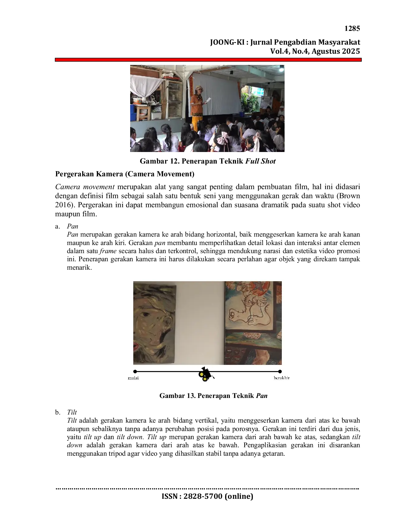 JURIS Penerapan Teknik Pengambilan Gambar dalam Proses Produksi Video Promosi Wayang Sukuraga