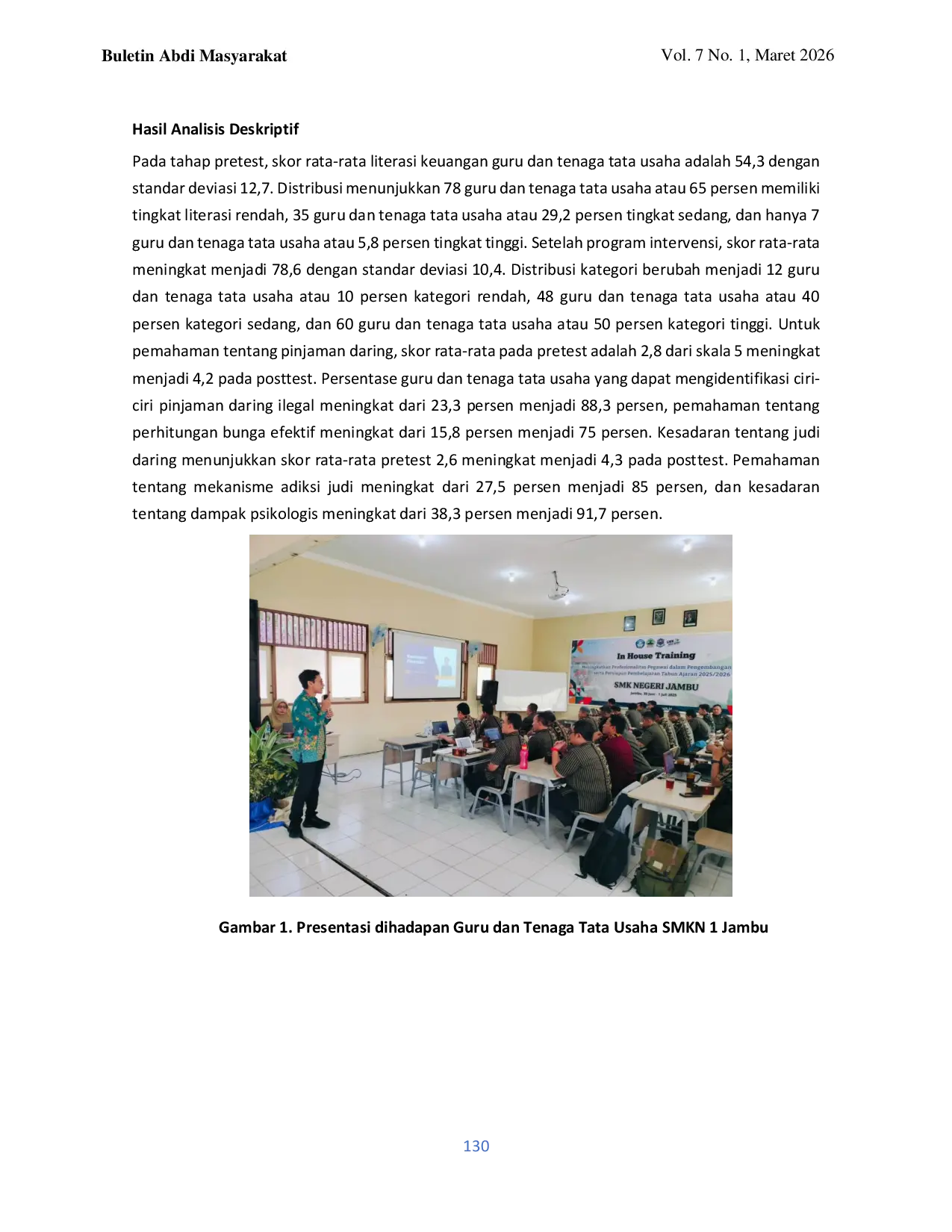 JURIS Gerakan Sekolah Sehat Finansial Pencegahan Adiksi Pinjol dan Judol Melalui Edukasi Literasi Keuangan di SMKN 1 Jambu dan SMK Putra Bangsa