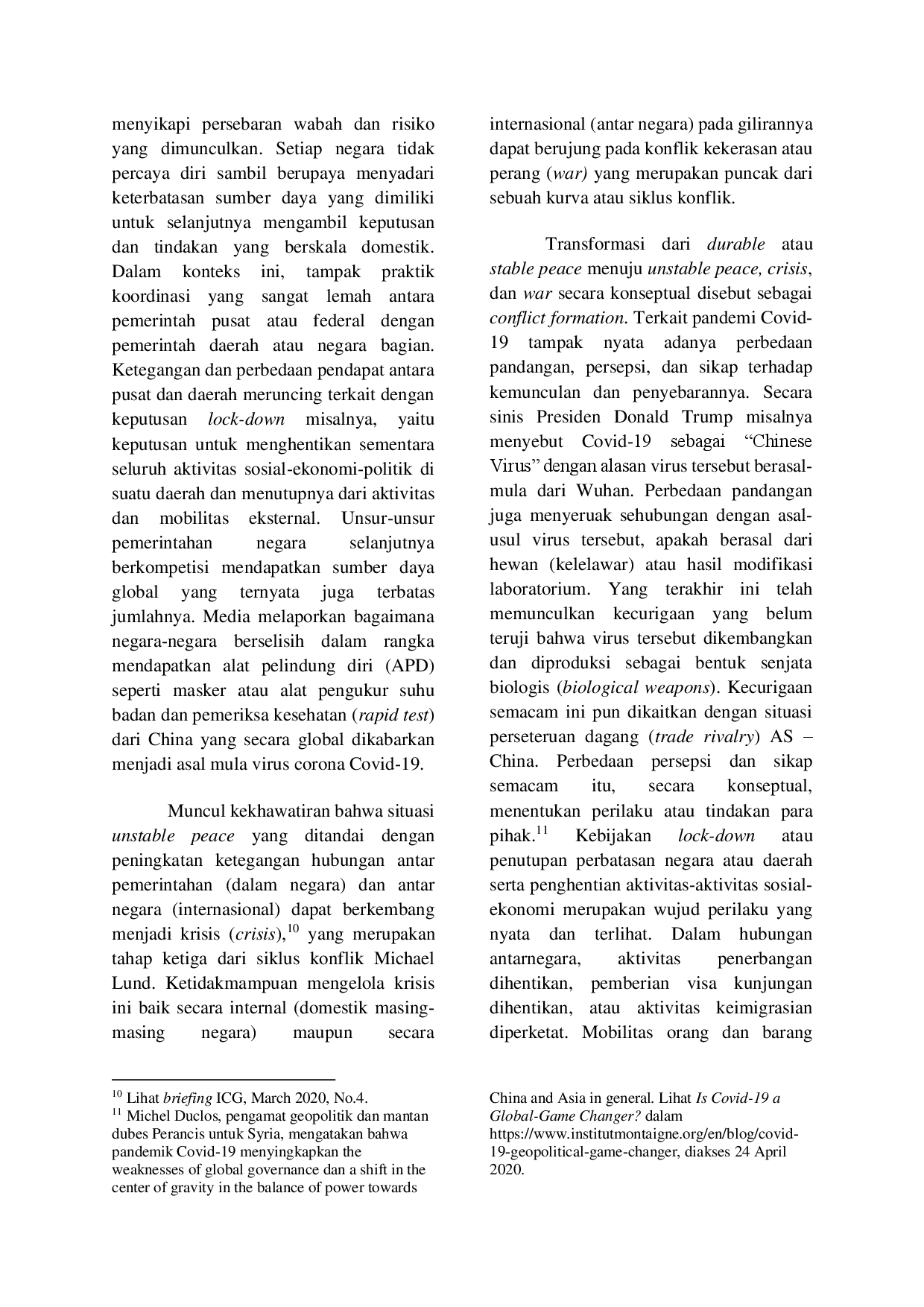 juris Covid 19 Mengubah Lanskap Konflik Global