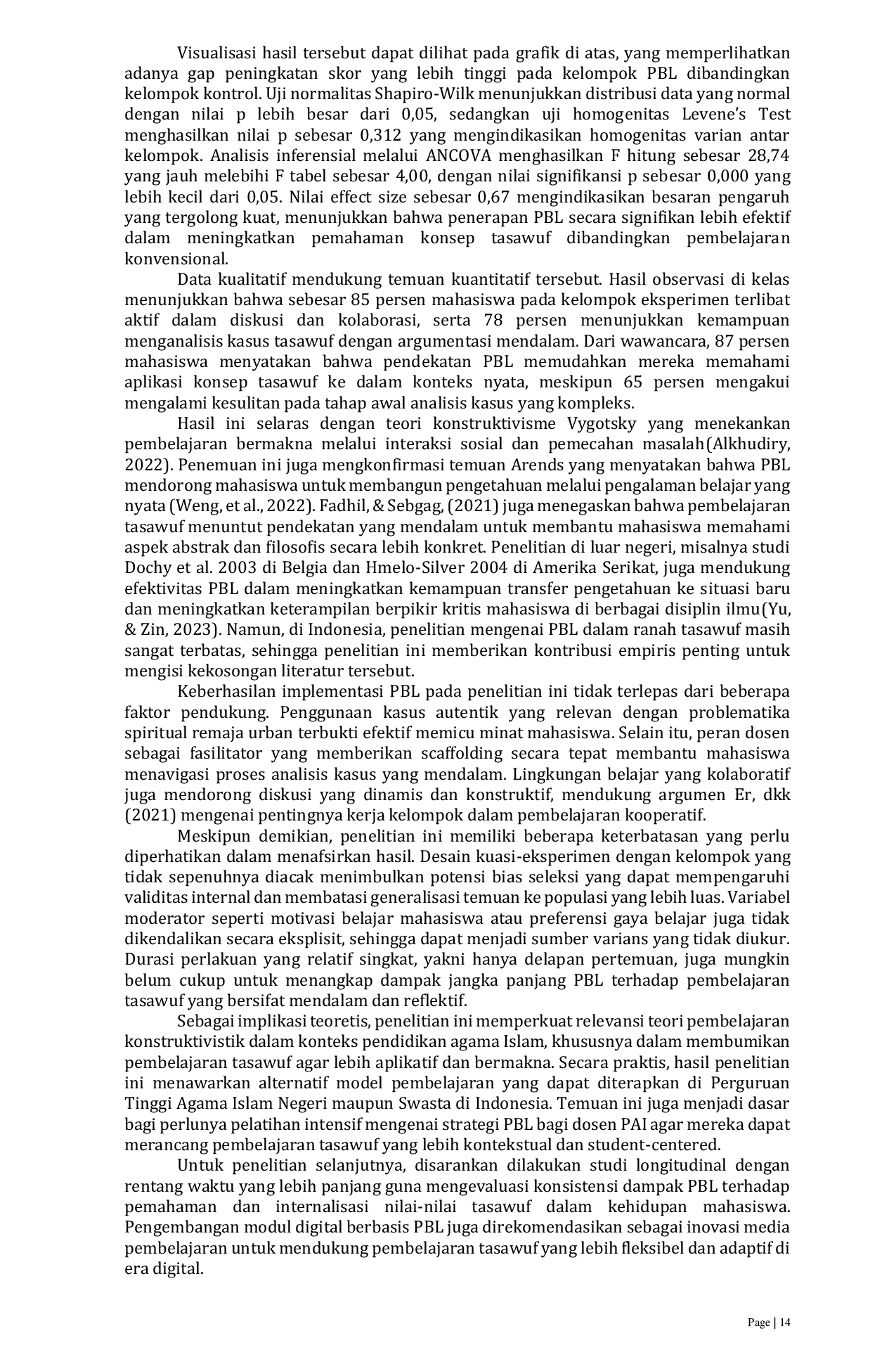 JURIS PENGARUH METODE PEMBELAJARAN BERBASIS MASALAH PBL TERHADAP KEMAMPUAN PEMAHAMAN KONSEP TASAWUF MAHASISWA PAI UNIVERSITAS SUNAN GIRI SURABAYA Pengaruh Problem Based Learning Terhadap Pemahaman Konsep