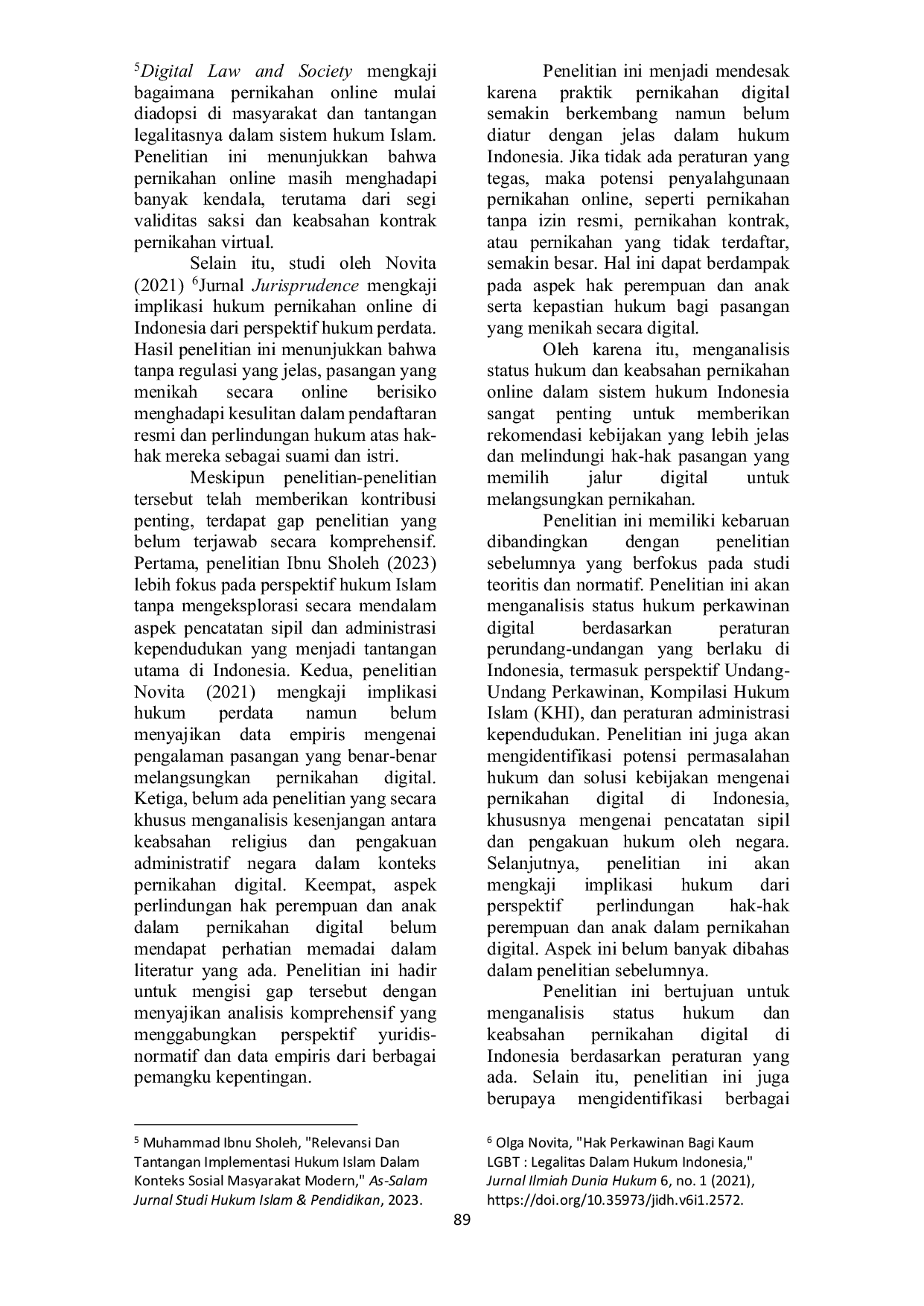 JURIS Implikasi Hukum Pernikahan Digital Analisis Status Hukum dan Keabsahan Pernikahan Online di Indonesia