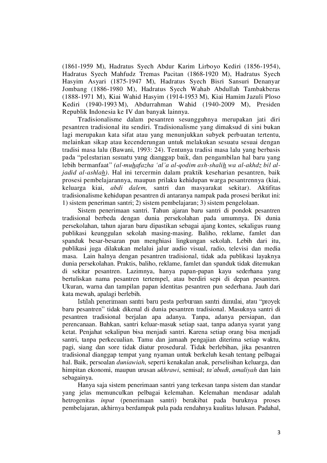 juris Tradisionalisme Pesantren di Tengah Arus Perubahan