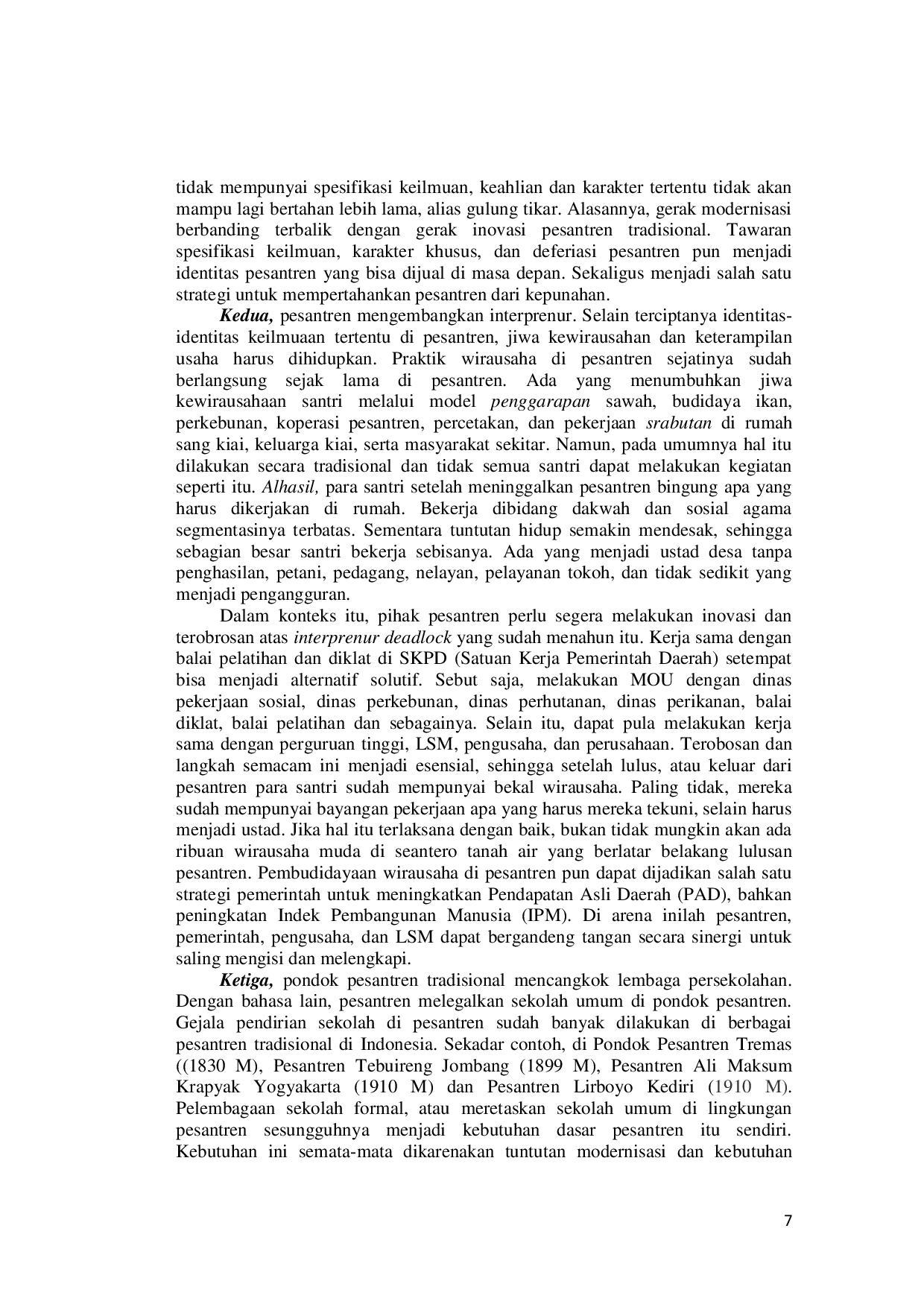 juris Tradisionalisme Pesantren di Tengah Arus Perubahan