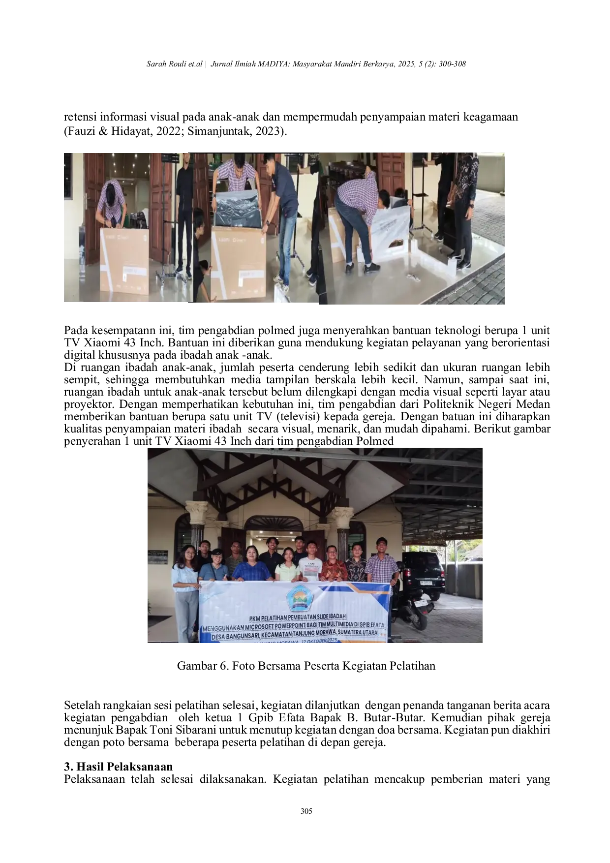 JURIS Pelatihan Keterampilan Desain Slide Ibadah Melalui Pelatihan Microsoft PowerPoint bagi Tim Multimedia GPIB Efata Tanjung